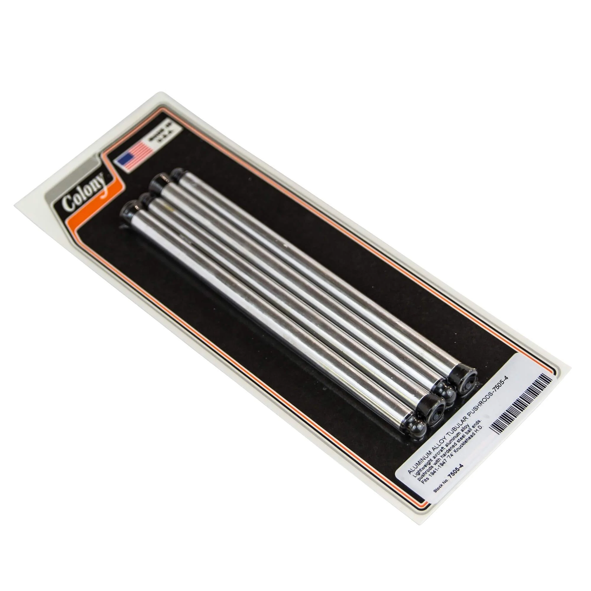#7505-4 Aluminum Alloy Tubular Pushrods 1941-1947 Harley-Davidson 74 Knucklehead