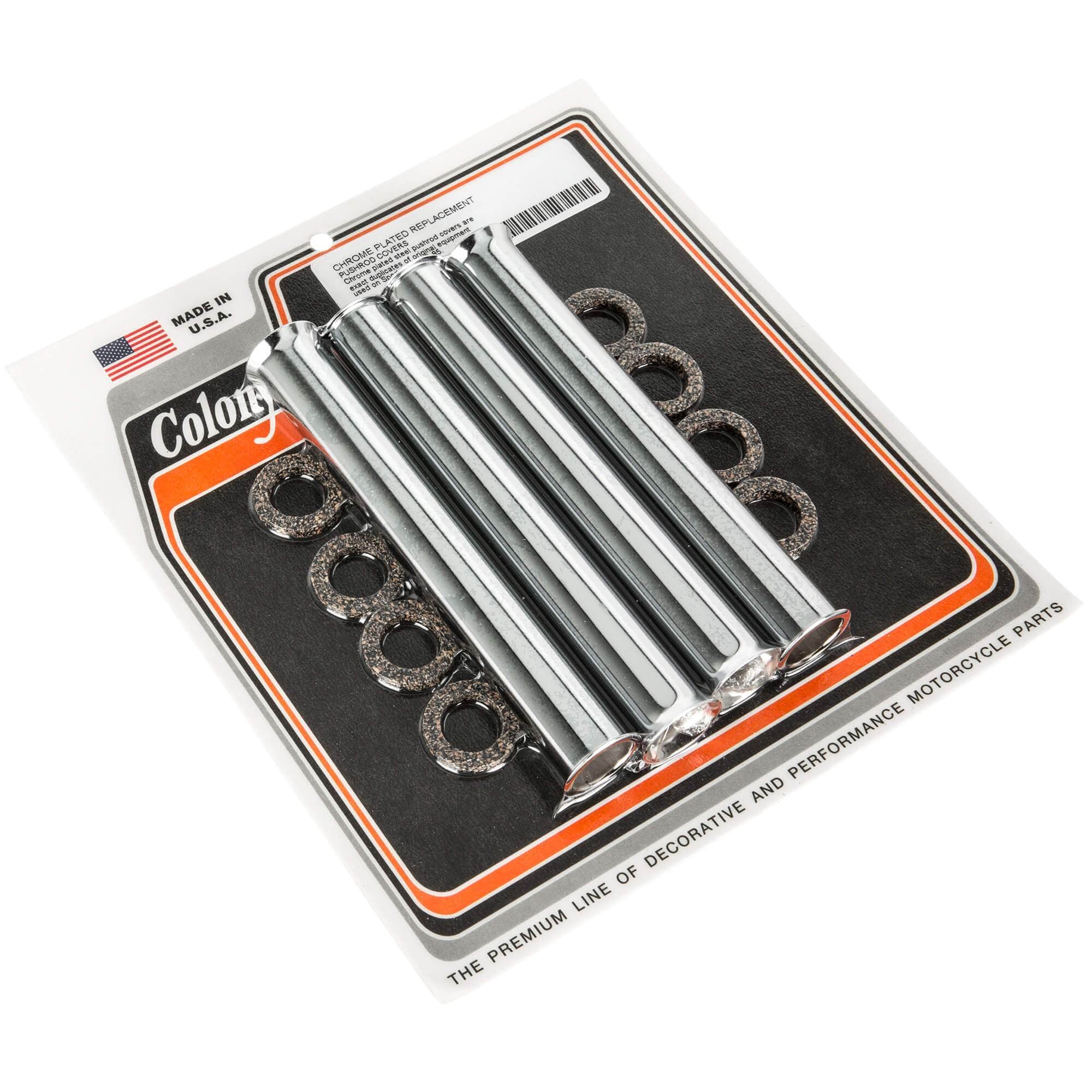 #7822-12 Pushrod Covers 1957-E1979 Harley-Davidson Sportster - Chrome Plated