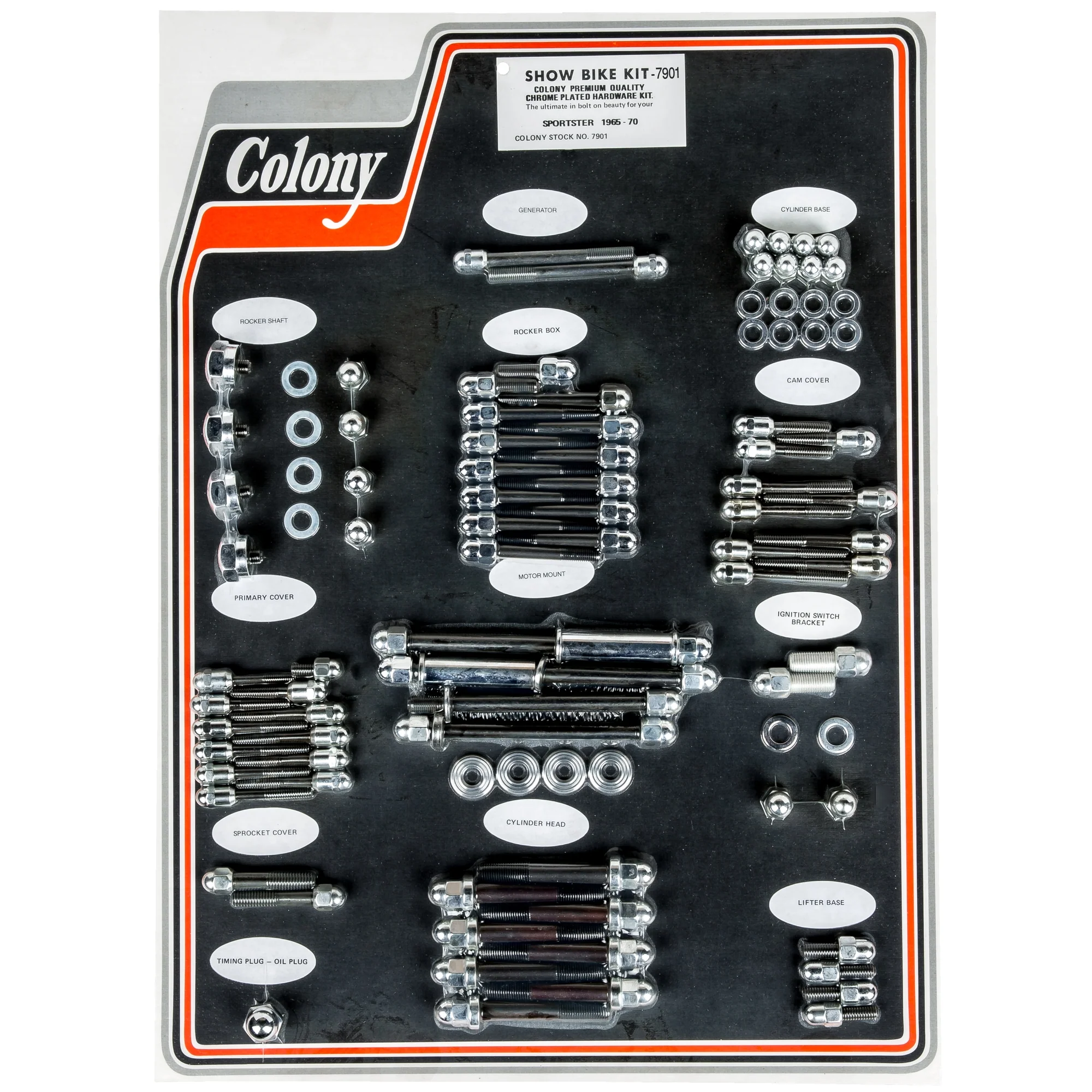 #7901 Complete Show Bike Kit Acorn Hardware Harley-Davidson 1965-1970 Sportster - Chrome Plated