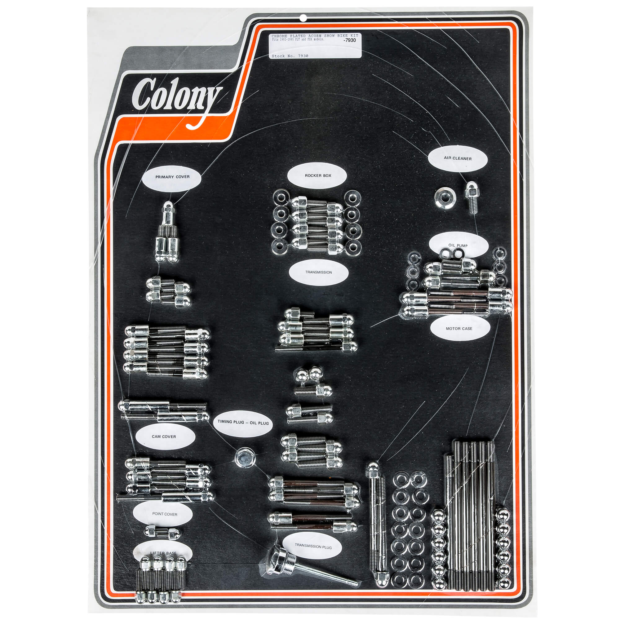 #7930 Complete Show Bike Kit Acorn Hardware Harley-Davidson 1992-1995 FLT/FXR - Chrome Plated