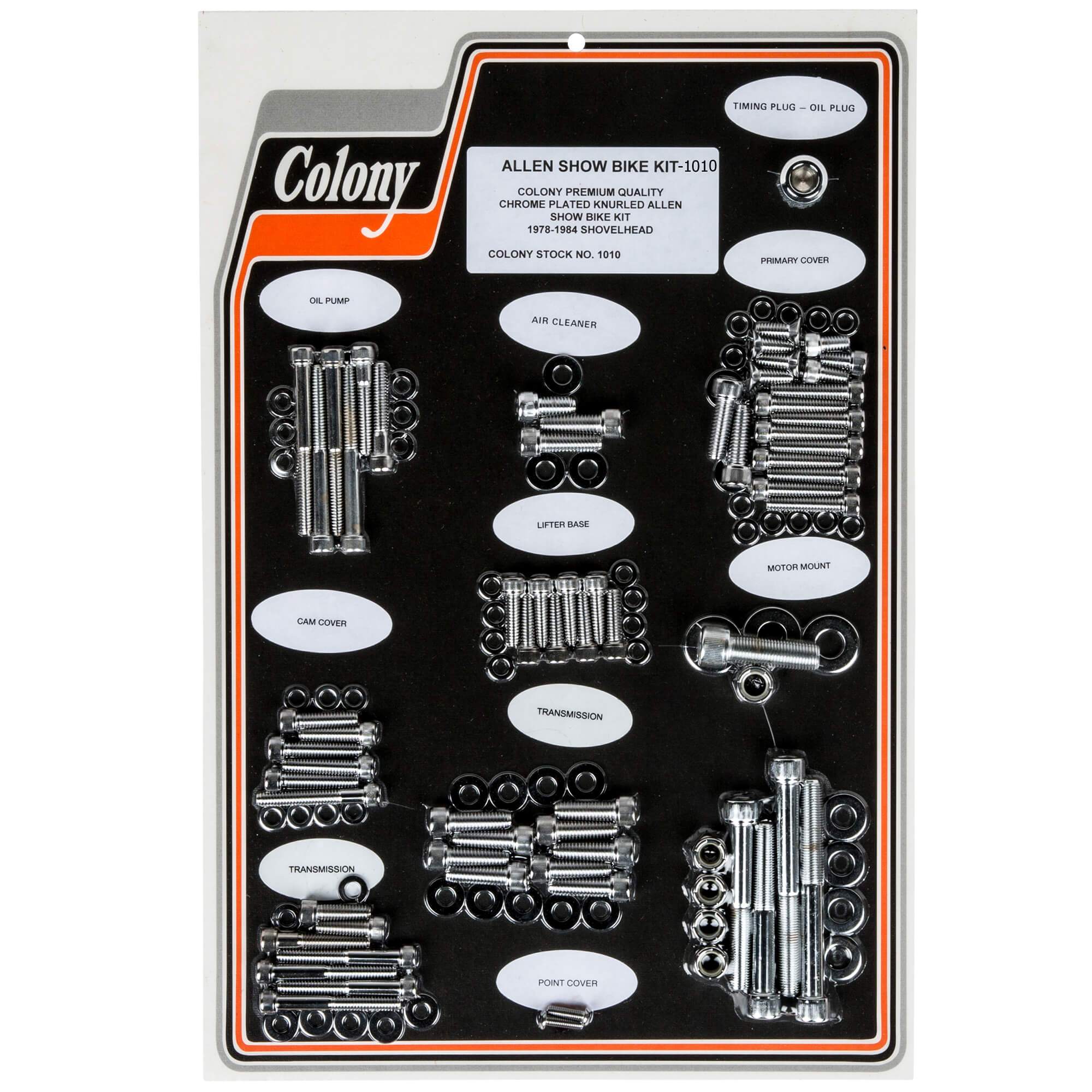 #1010 Complete Show Bike Kit Allen Hardware 1978-1984 Harley-Davidson Shovelhead - Chrome Plated
