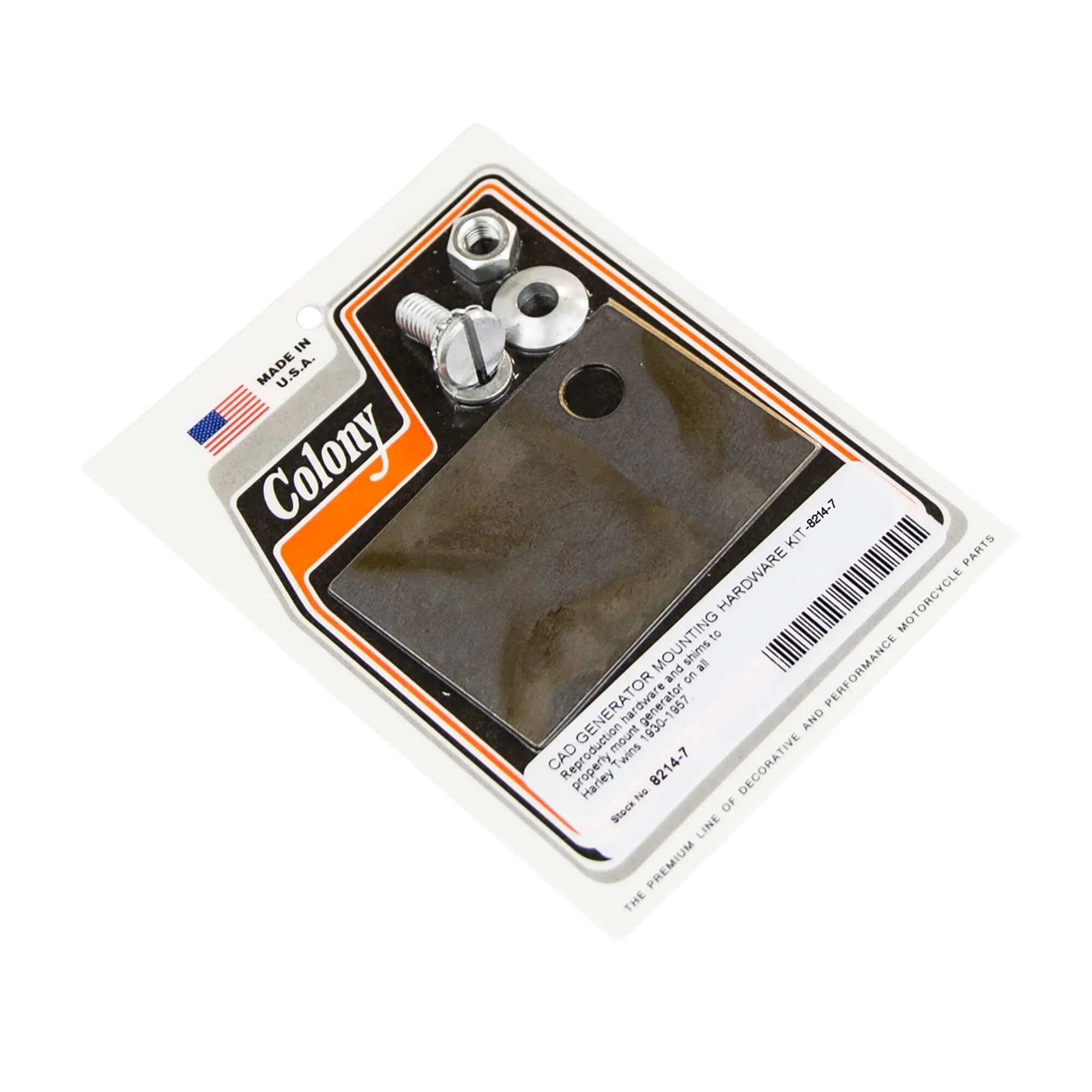 #8214-7 Generator Mounting Hardware Kit 1930-1957 Harley-Davidson Twins - CAD Plated