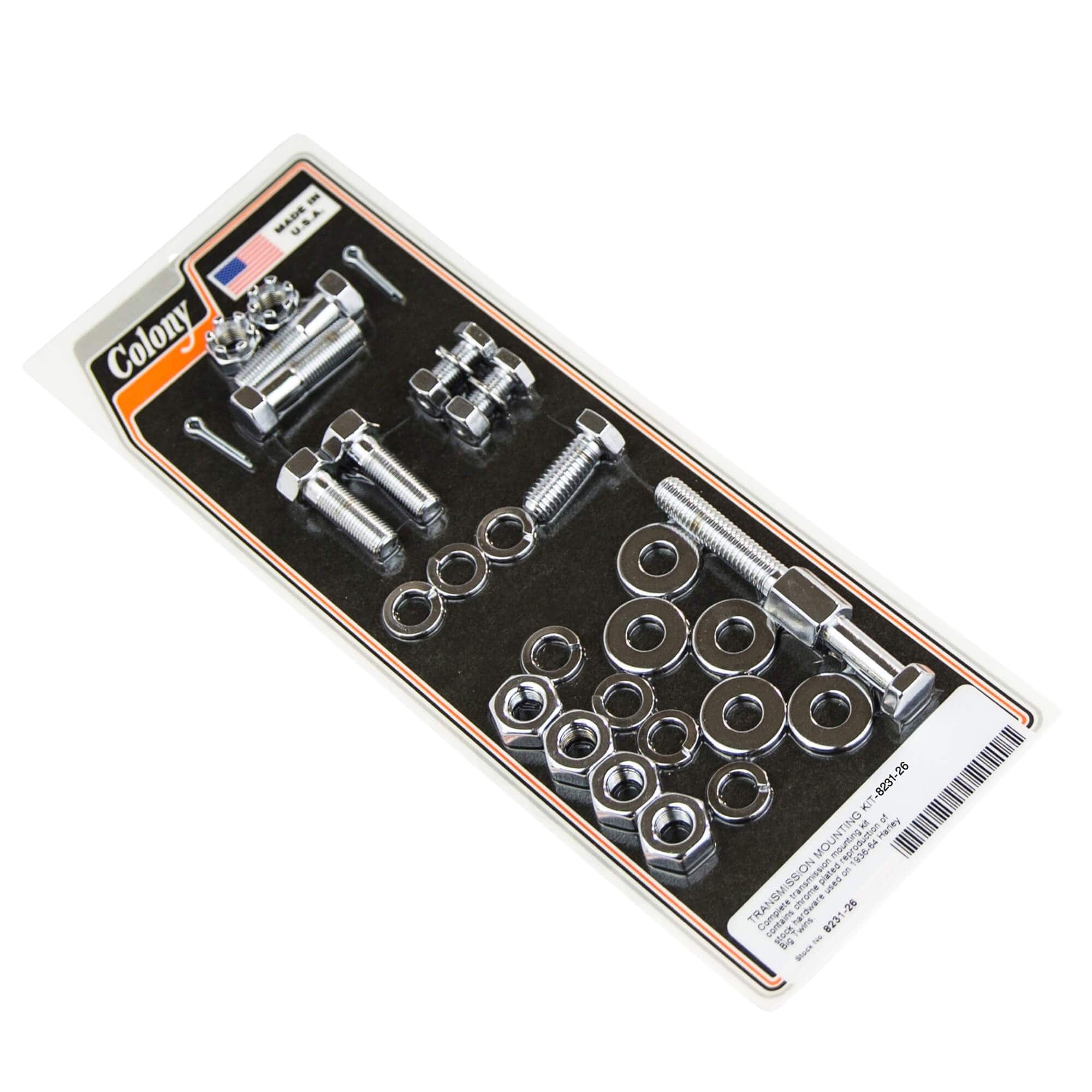 #8231-26 Transmission Mounting Kit 1936-1964 Harley-Davidson Big Twin - Chrome Plated