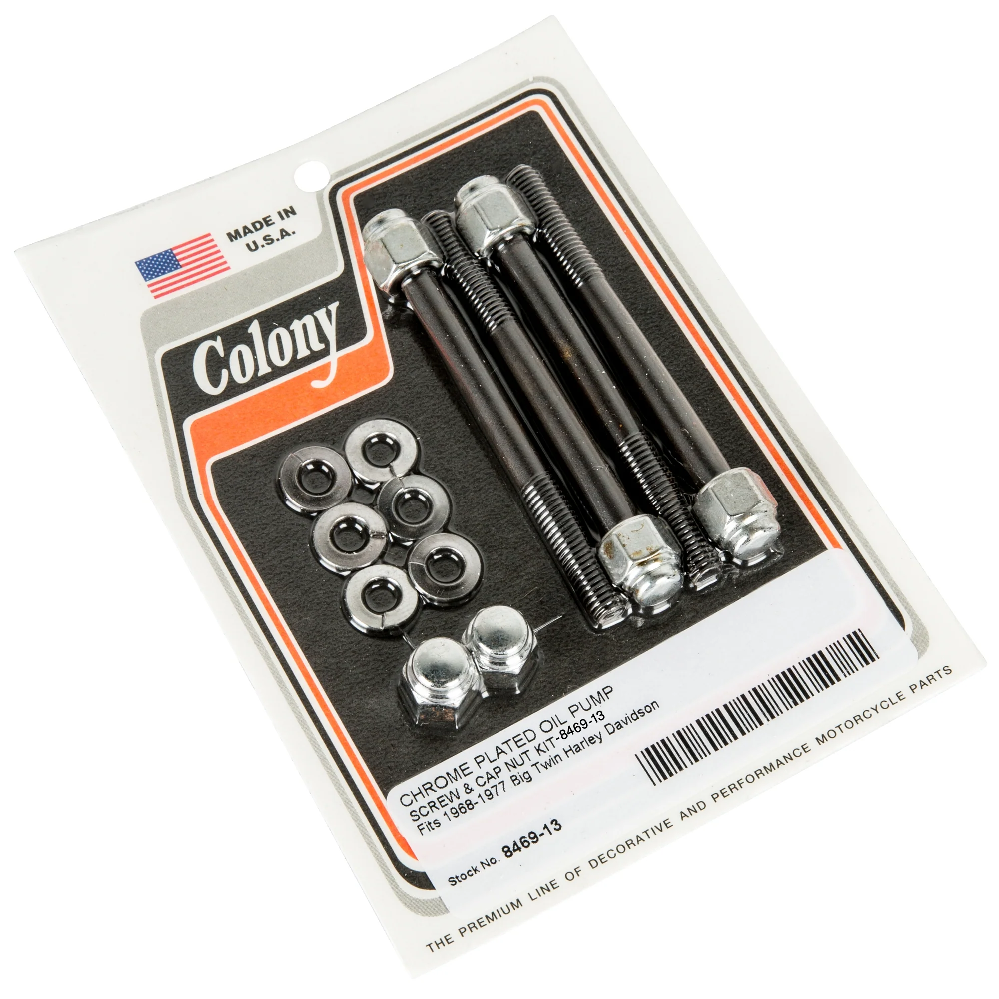 #8469-13 Oil Pump Screw Cap Nut 1968-1977 Harley-Davidson Big Twins - Chrome Plated