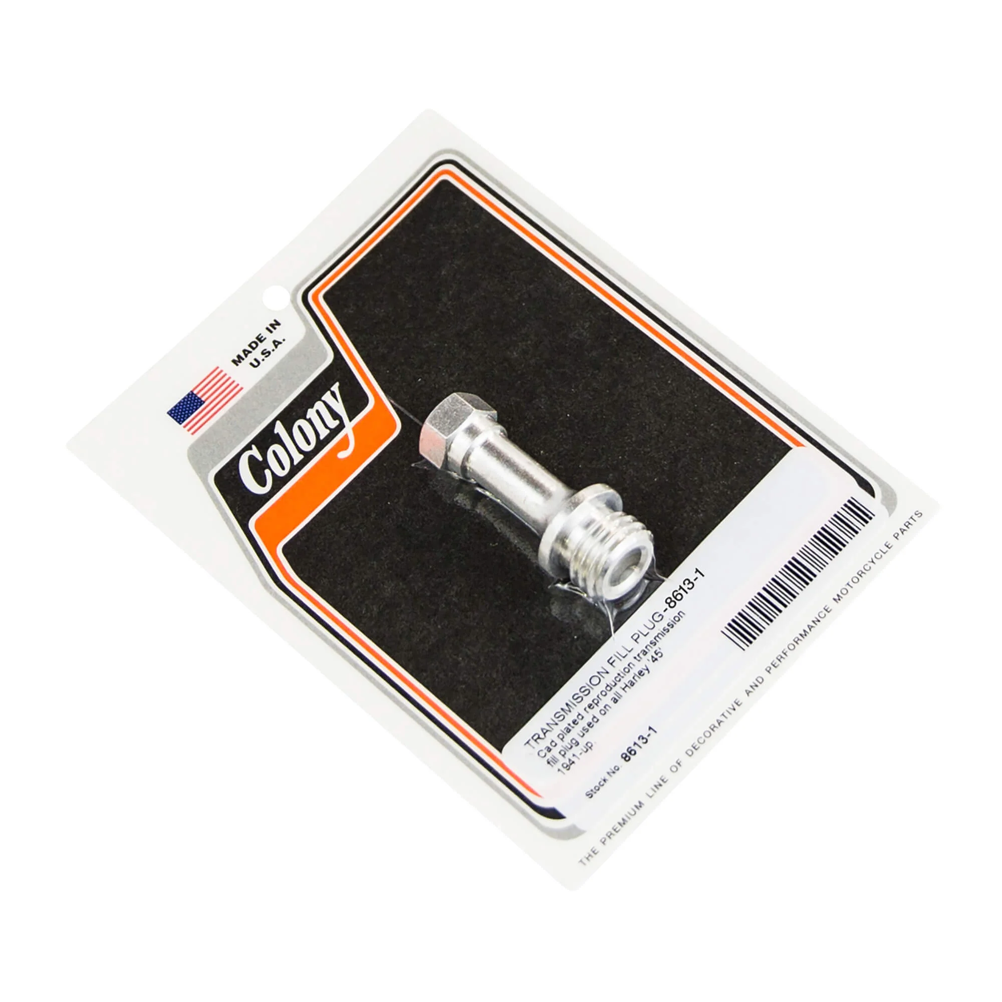 #8613-1 Transmission Fill Plug 1941-Up Harley-Davidson 45's - CAD Plated