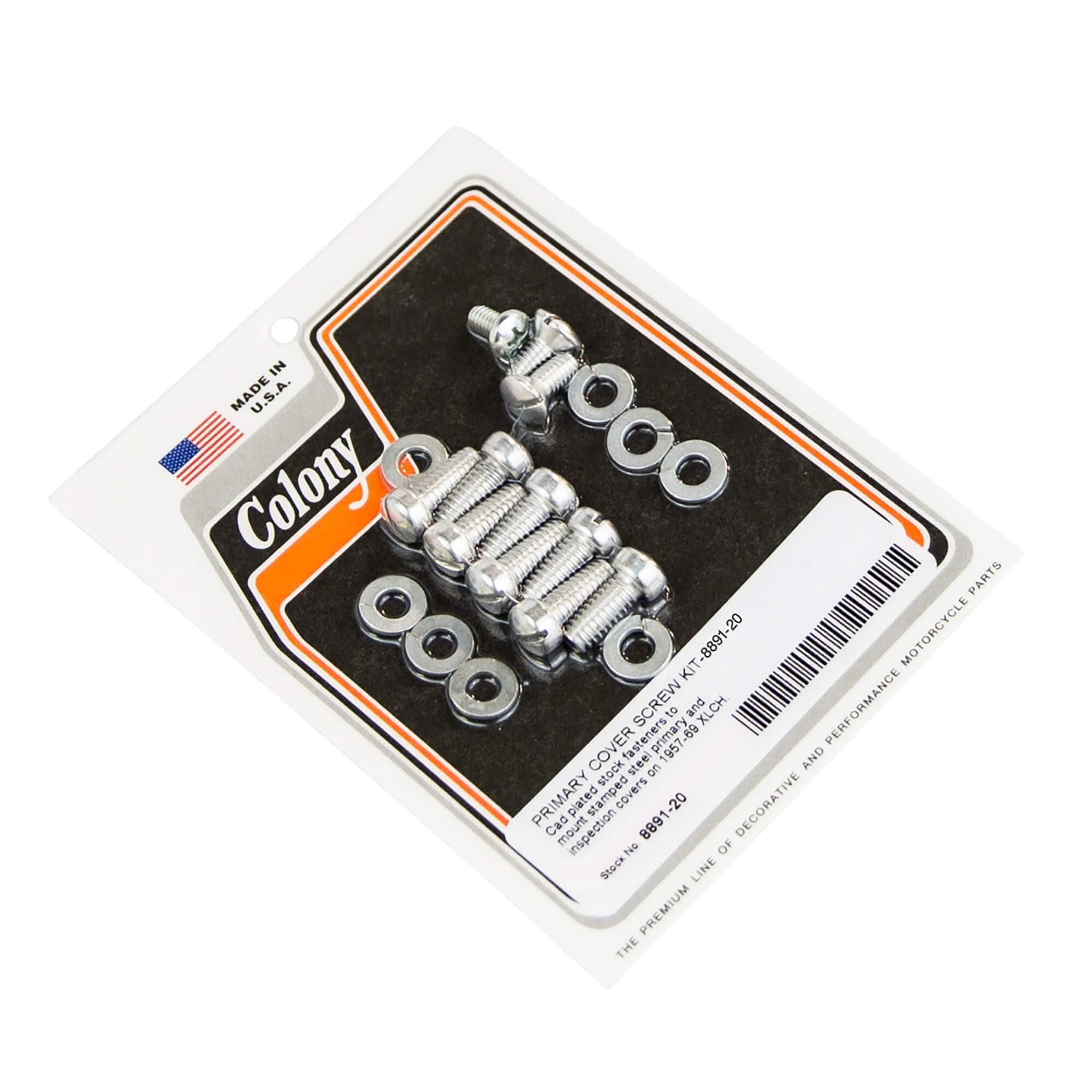 #8891-20 Primary Cover Screw Kit 1957-1969 Harley-Davidson XLCH - CAD Plated