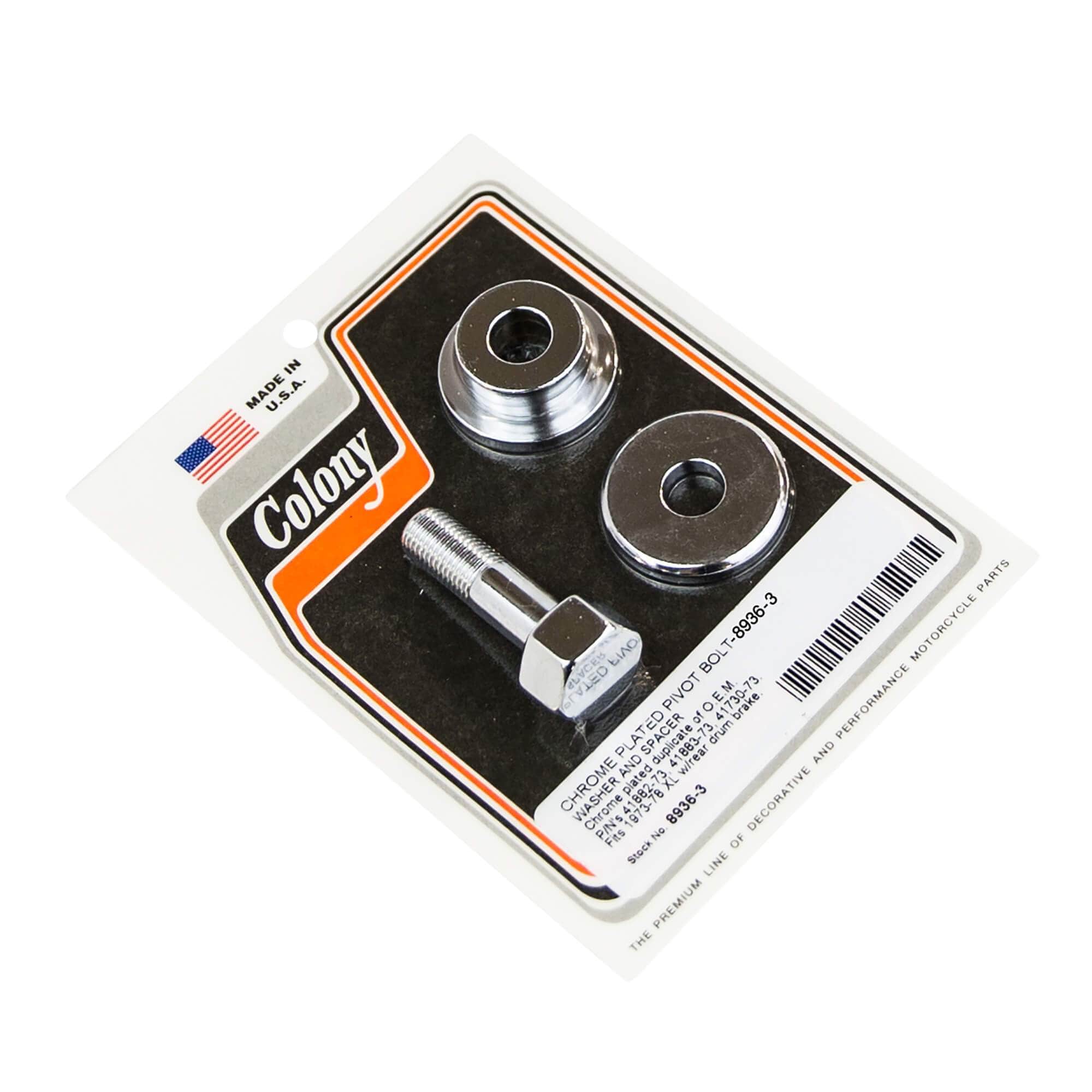 #8936-3 Pivot Bolt Washer & Spacer 1973-1978 Harley-Davidson XL - Chrome Plated