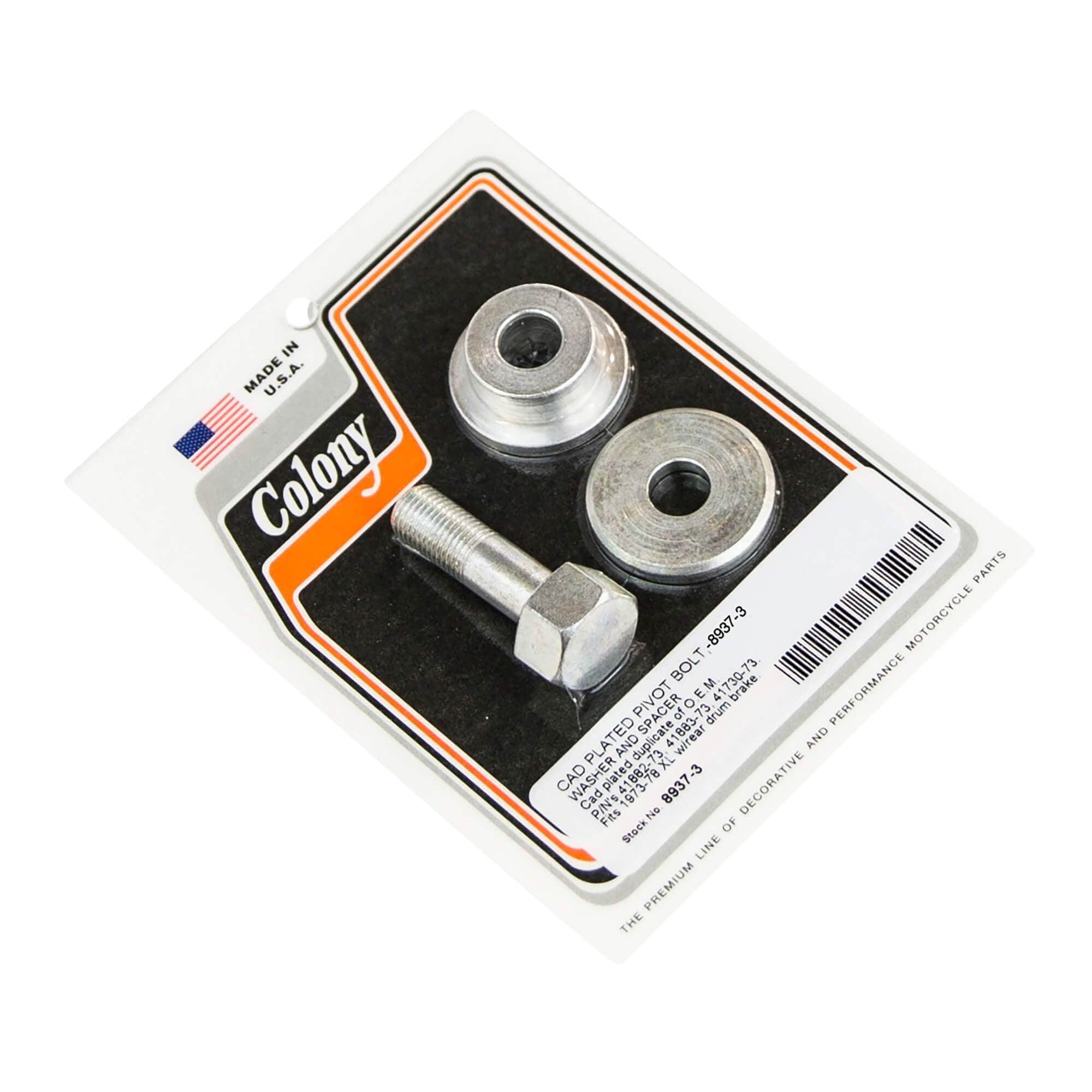 #8937-3 Pivot Bolt Washer & Spacer 1973-1978 Harley-Davidson XL - CAD Plated