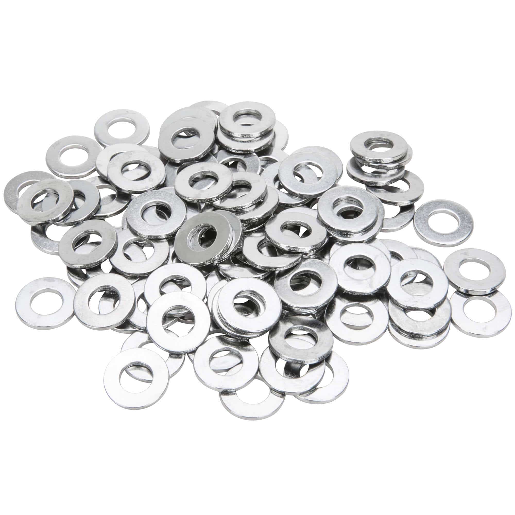 #8MM-F-100 8mm Chrome Plated Plated Flat Washers Bag of 100
