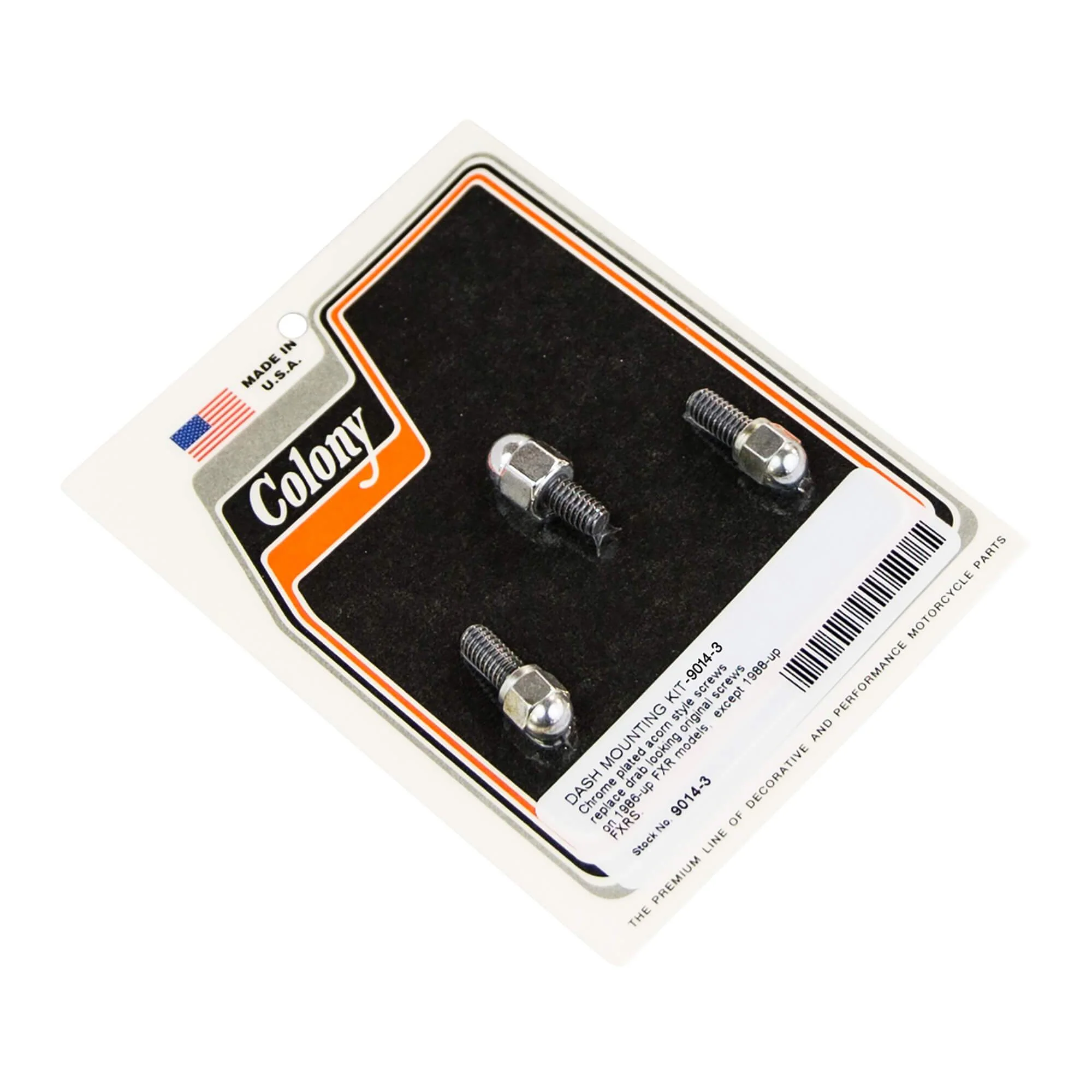 #9014-3 Dash Mounting Kit Acorn 1986-Up Harley-Davidson FXR - Chrome Plated