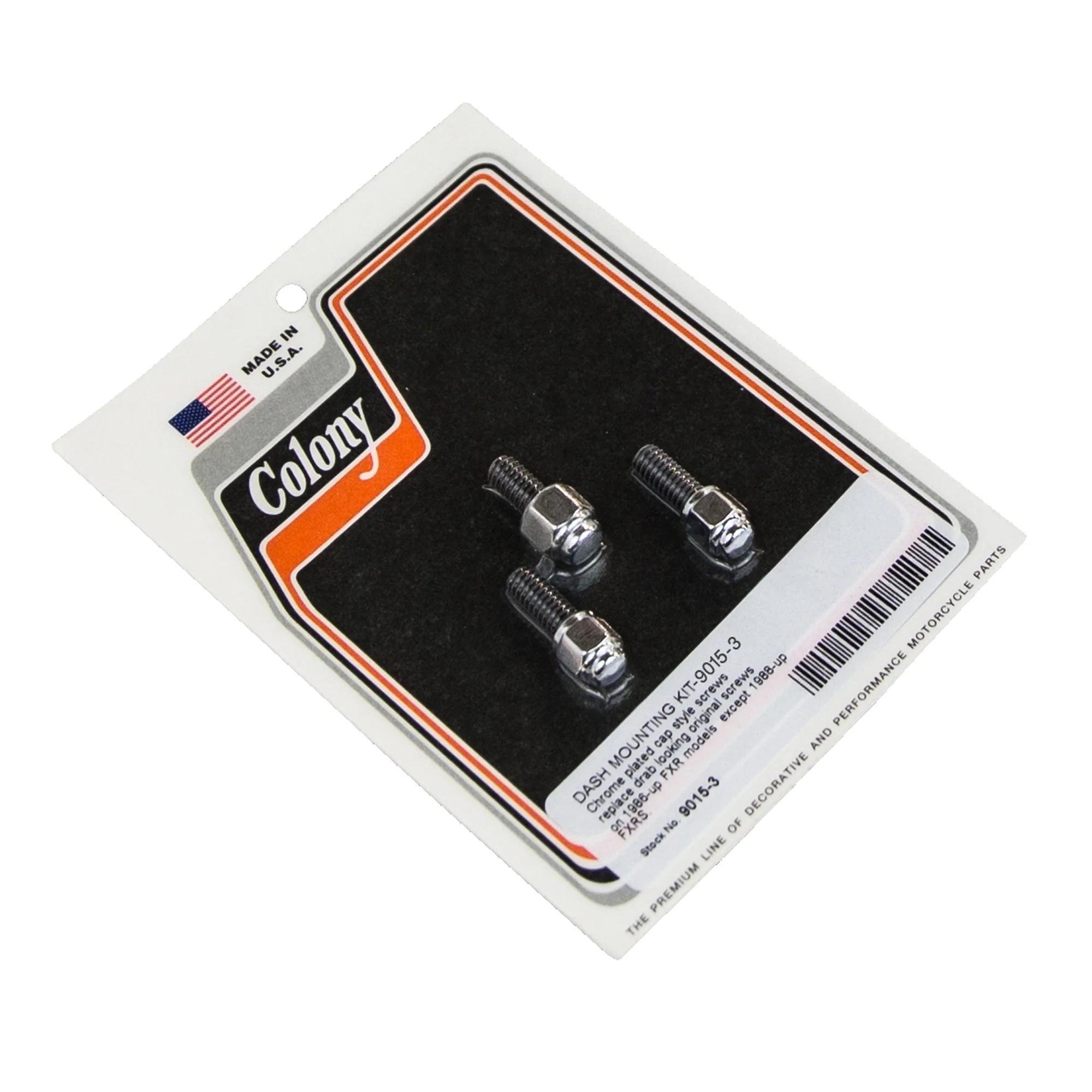 #9015-3 Dash Mounting Kit Cap Head 1986-Up Harley-Davidson FXR (Except 88-Up FXRS) - Chrome Plated