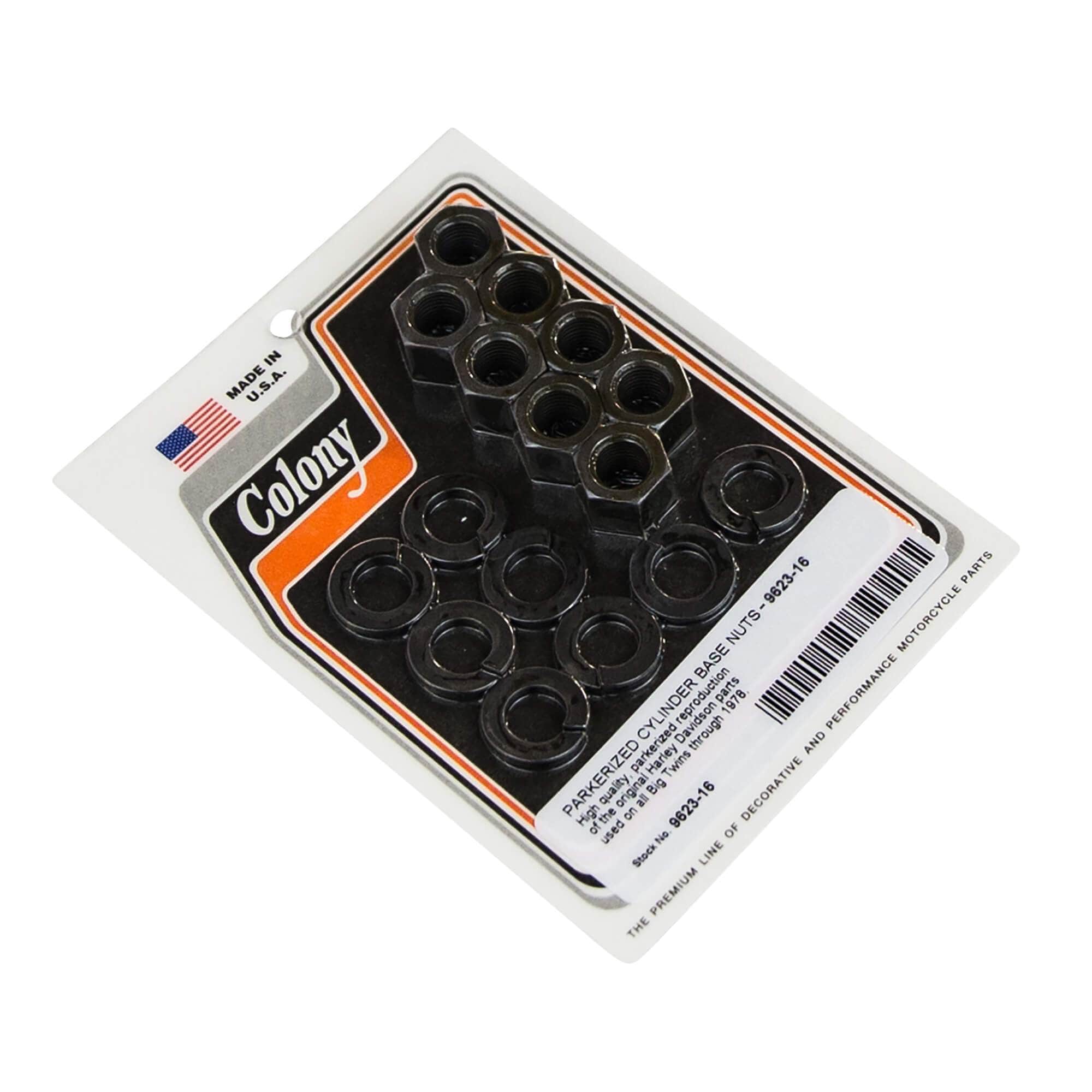 #9623-16 Cylinder Base Nuts 1936-1978 Harley-Davidson Big Twins - Parkerized