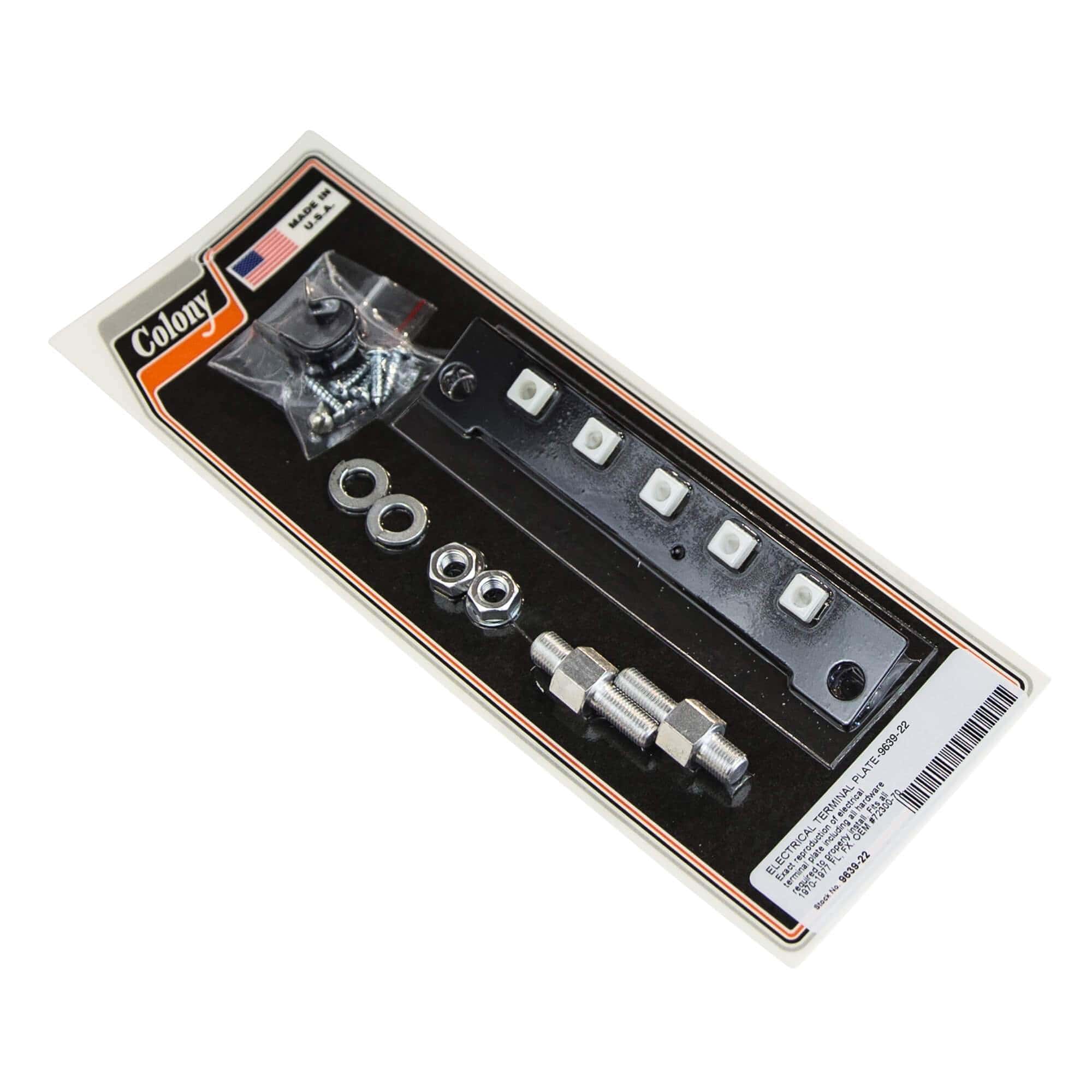 #9639-22 Electrical Terminal Plate 1970-1977 Harley-Davidson FL/FX - CAD Plated