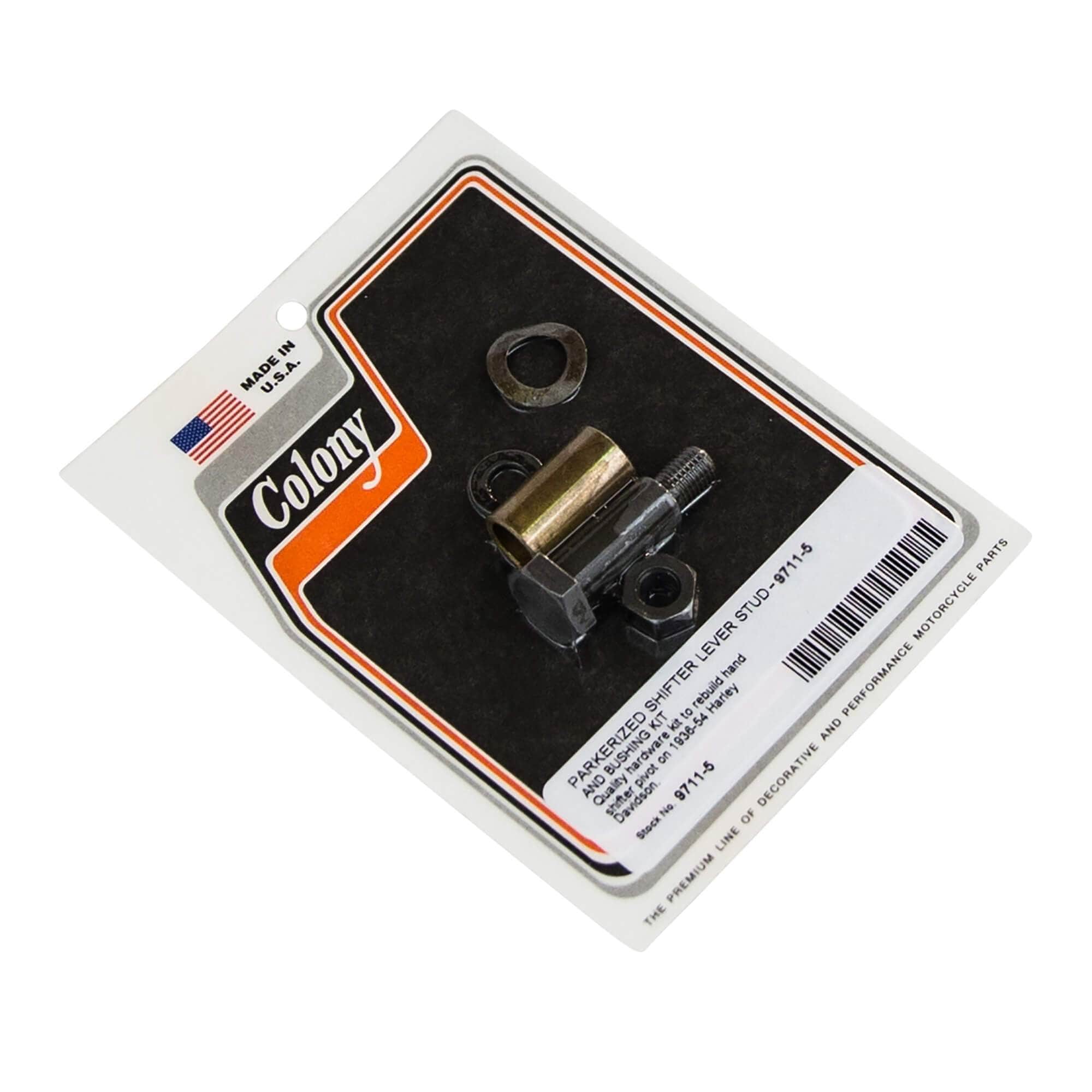 #9711-5 Shifter Lever Stud & Bushing 1936-1954 Harley-Davidson - Parkerized