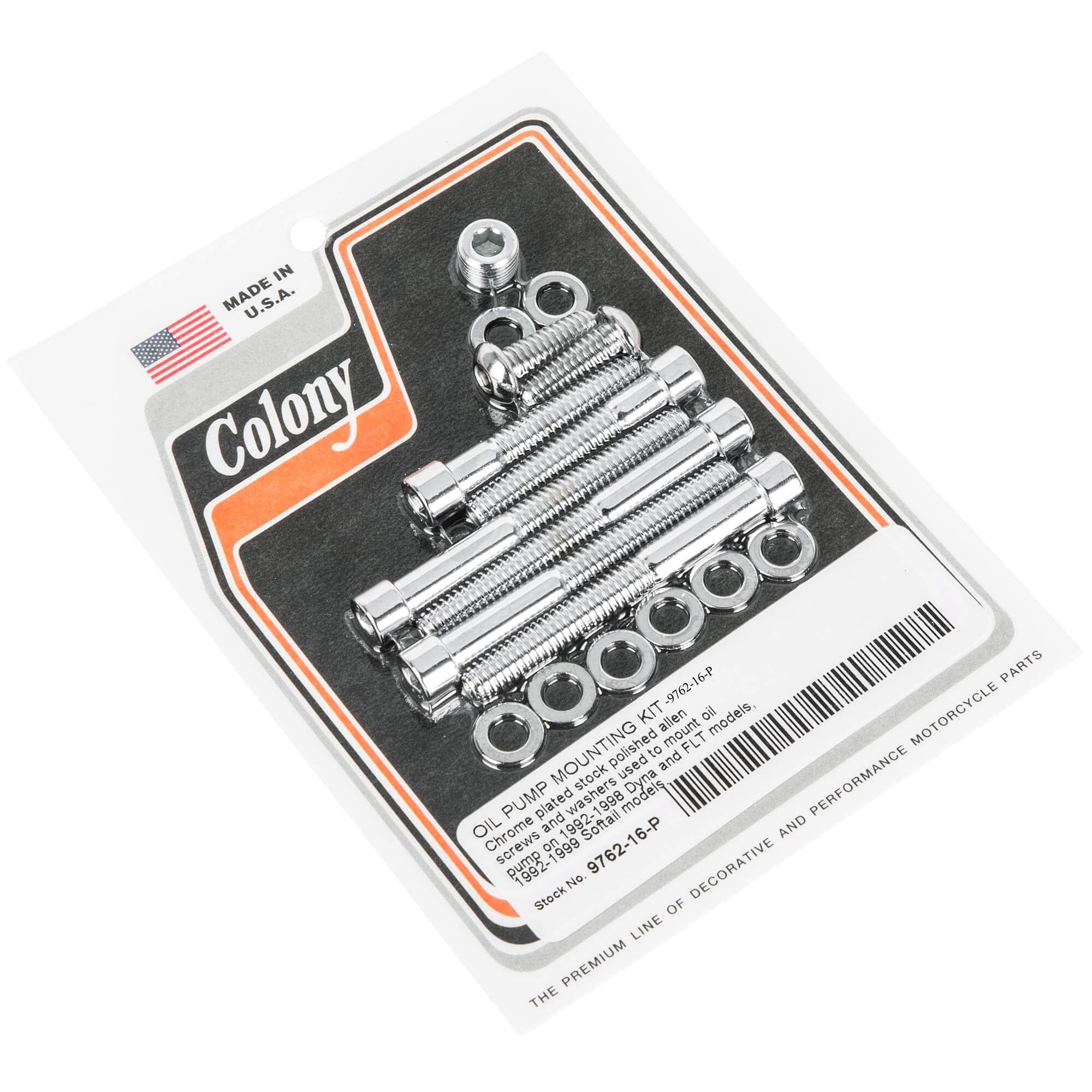 #9762-16-P Oil Pump Mounting Kit 1992-Up Harley-Davidson Big Twins - Chrome Plated - Image 2