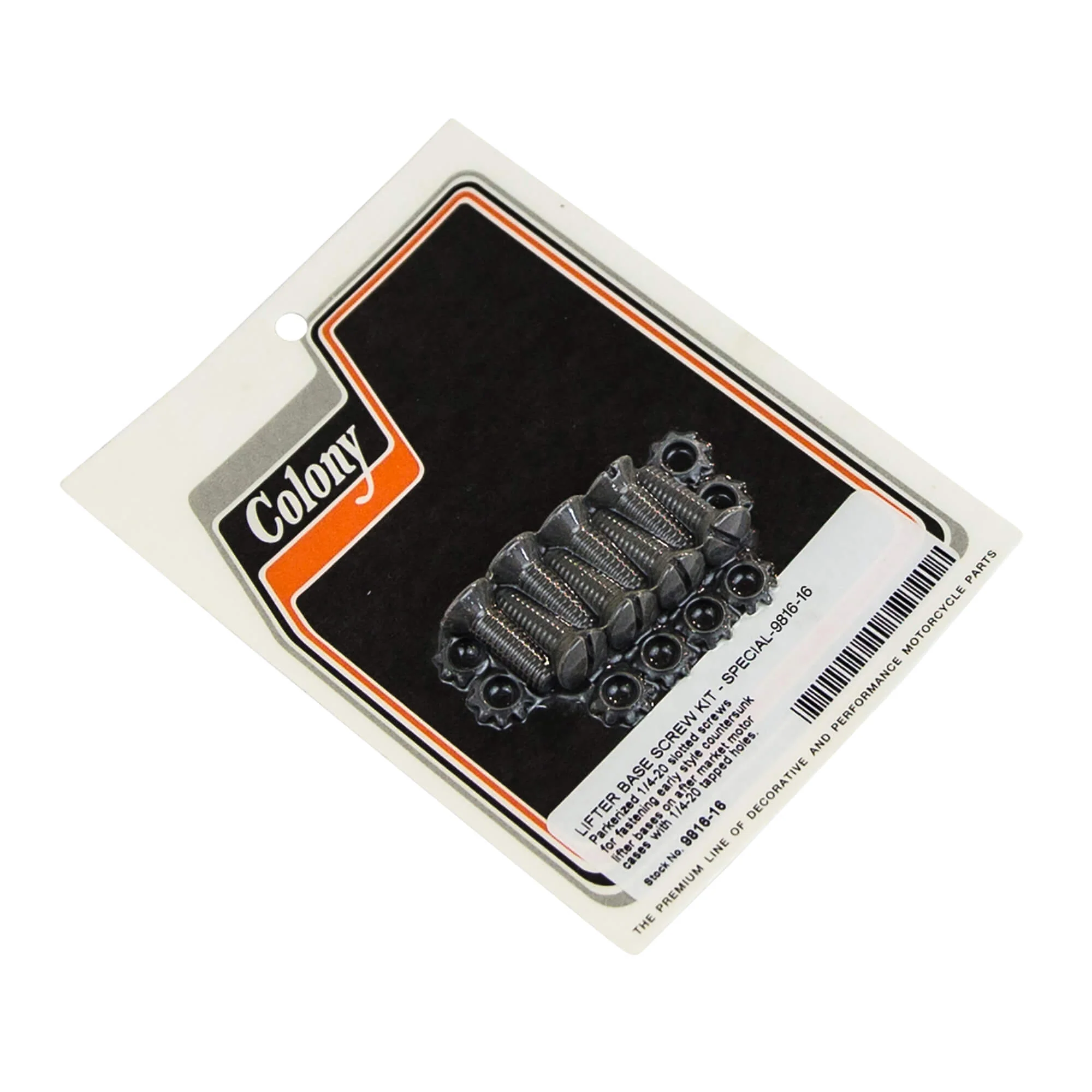 #9816-16 Lifter Base Screw Kit 1/4-20 Harley-Davidson Aftermarket Cases - Parkerized