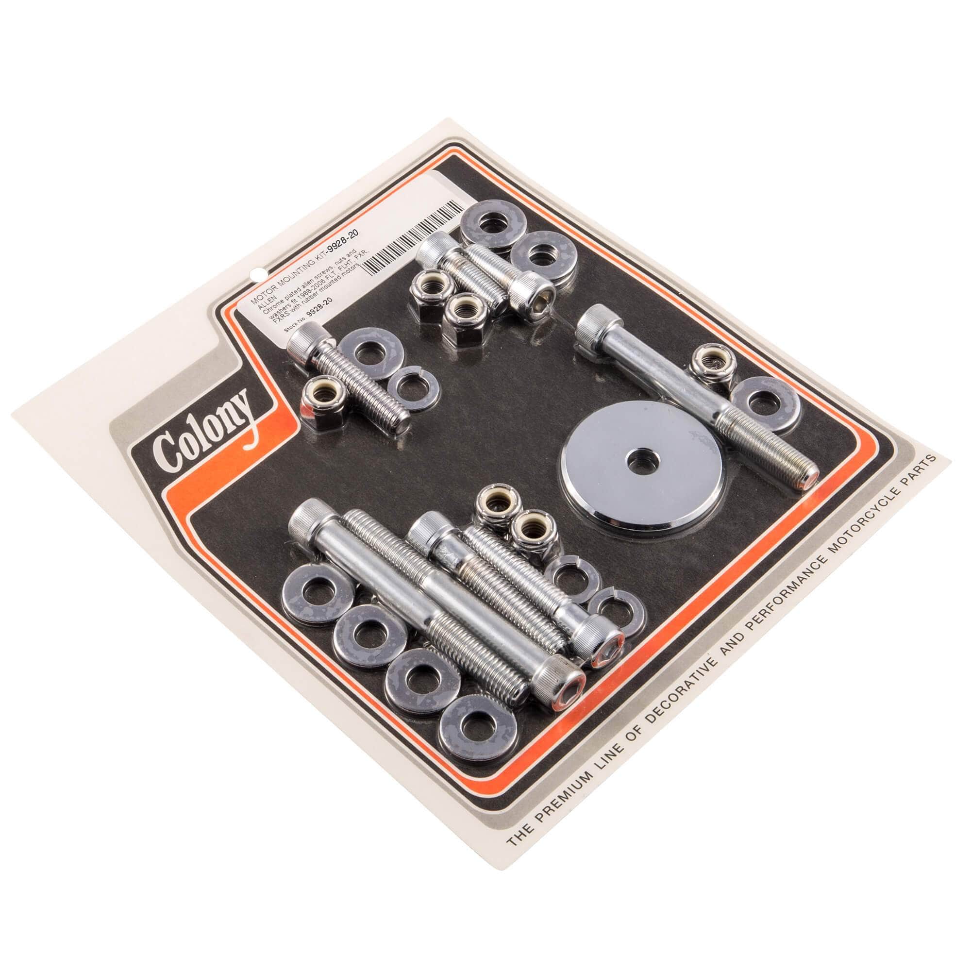 #9928-20 Motor Mounting Allen Kit 1988-2006 Harley-Davidson FLT/FLHT/FXR/FXRS - Chrome Plated