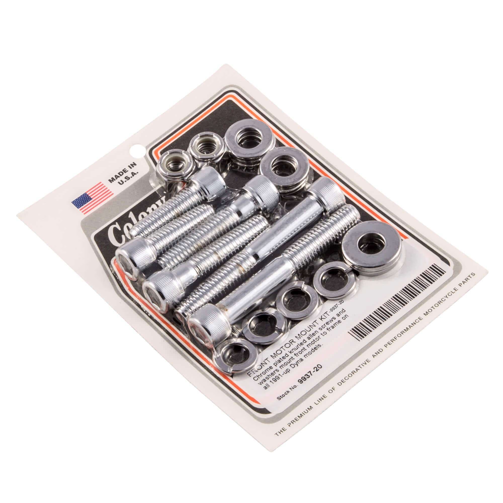 #9937-20 Front Motor Mount Allen Kit 1991-Up Harley-Davidson Dyna - Chrome Plated