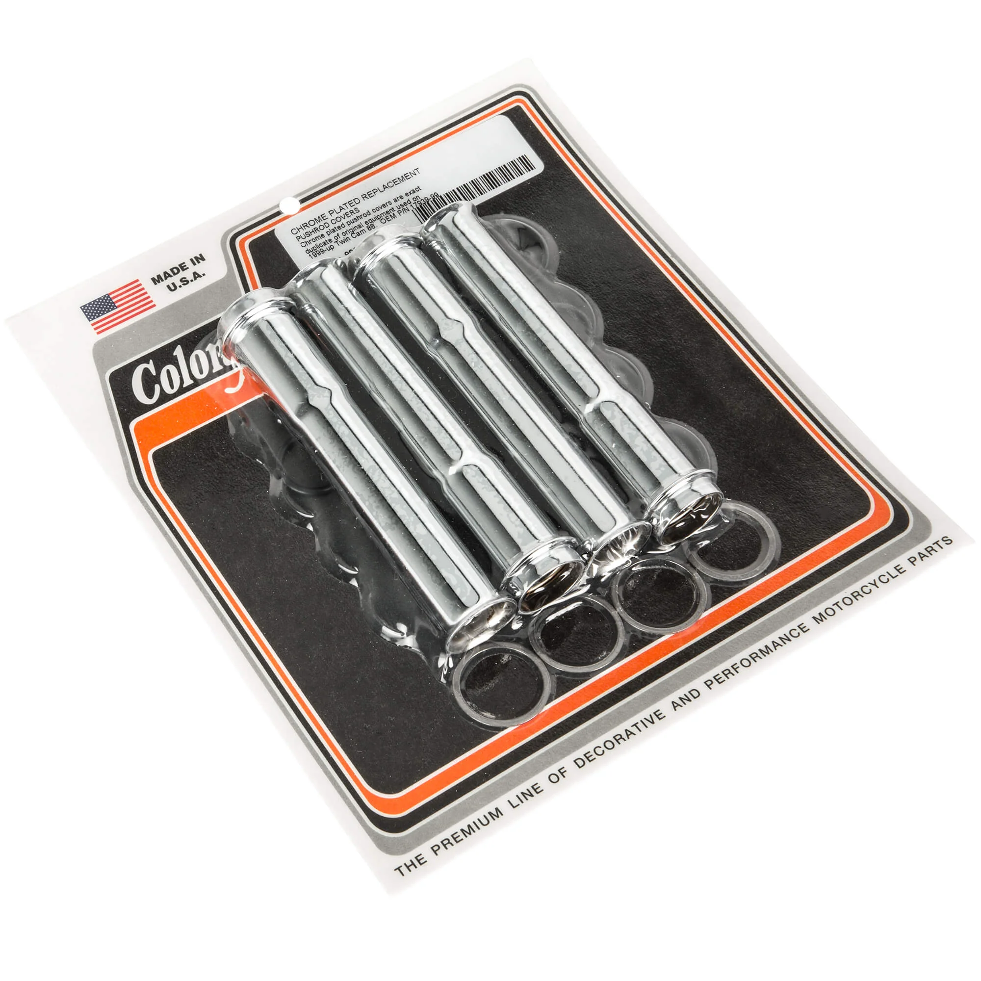#9968-12 Pushrod Covers 1999-Up Harley-Davidson Twin Cam- Chrome Plated