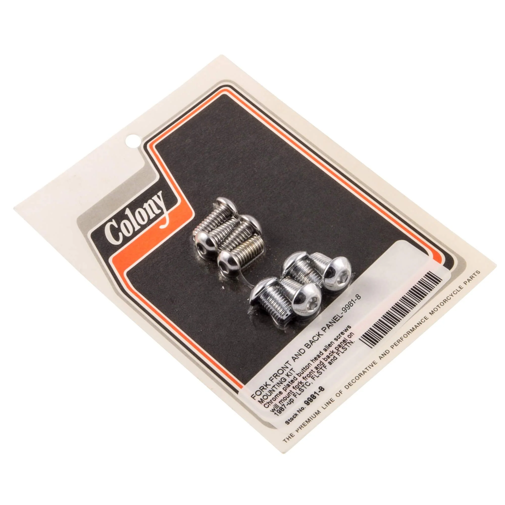 #9981-8 Front Fork and Back Panel Mounting Button Allen Kit 1987-Up Harley-Davidson FLSTC/FLSTF/FLSTN