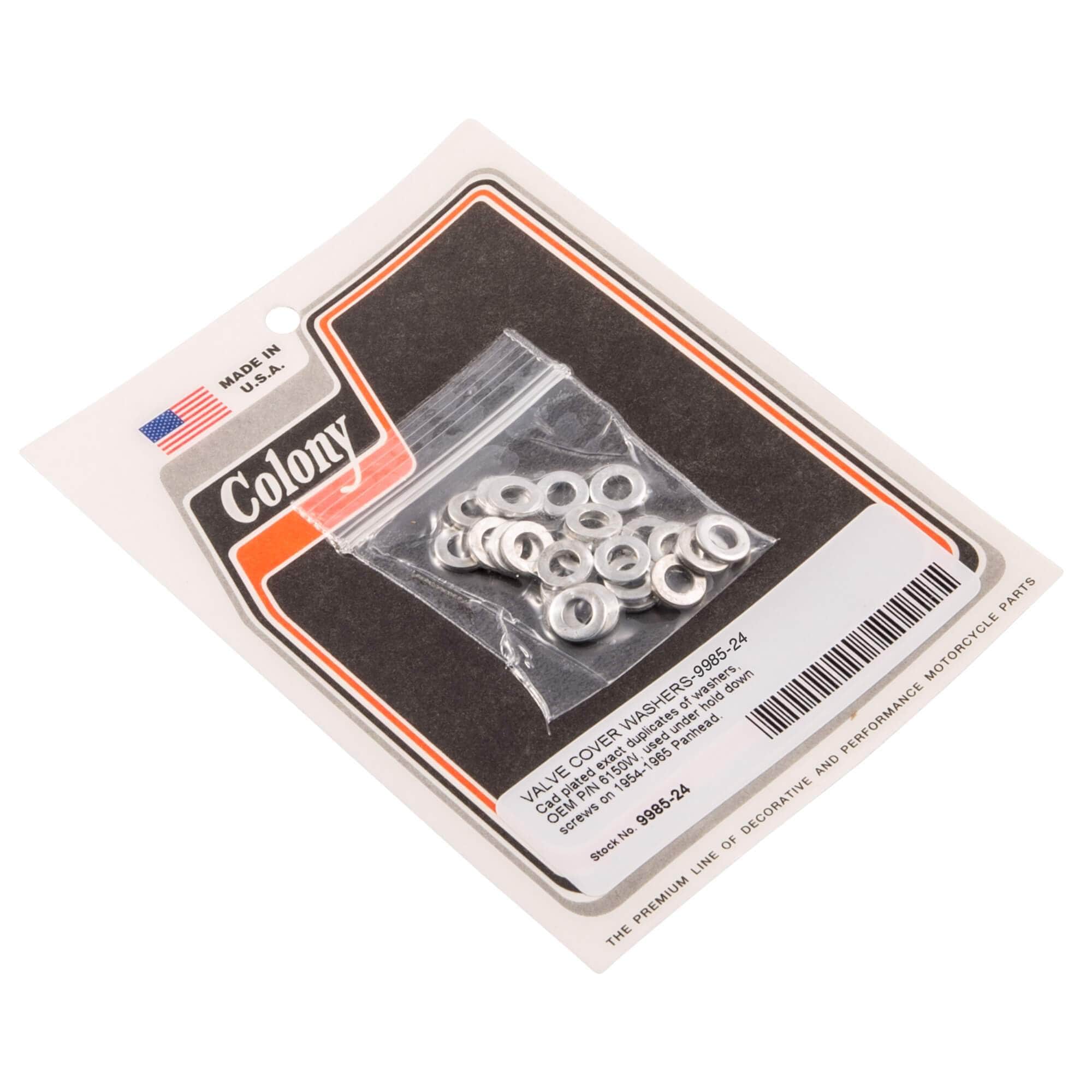 #9985-24 Valve Cover Washers 1954-1965 Harley-Davidson Panhead - CAD Plated