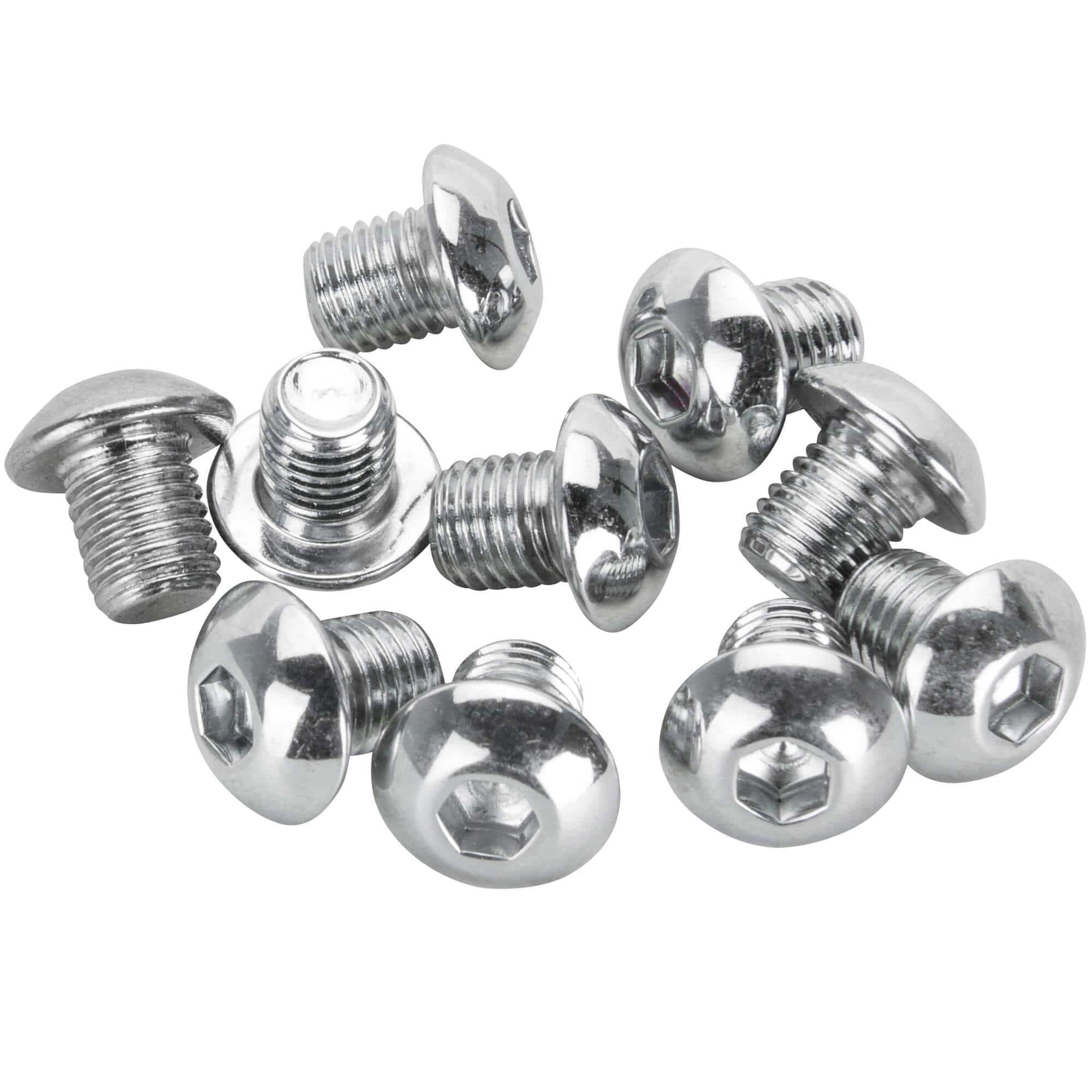 #BHC-811 5/16-24 x 3/8 inch Length Chrome Button Head Allen Bolt - 10 Pack