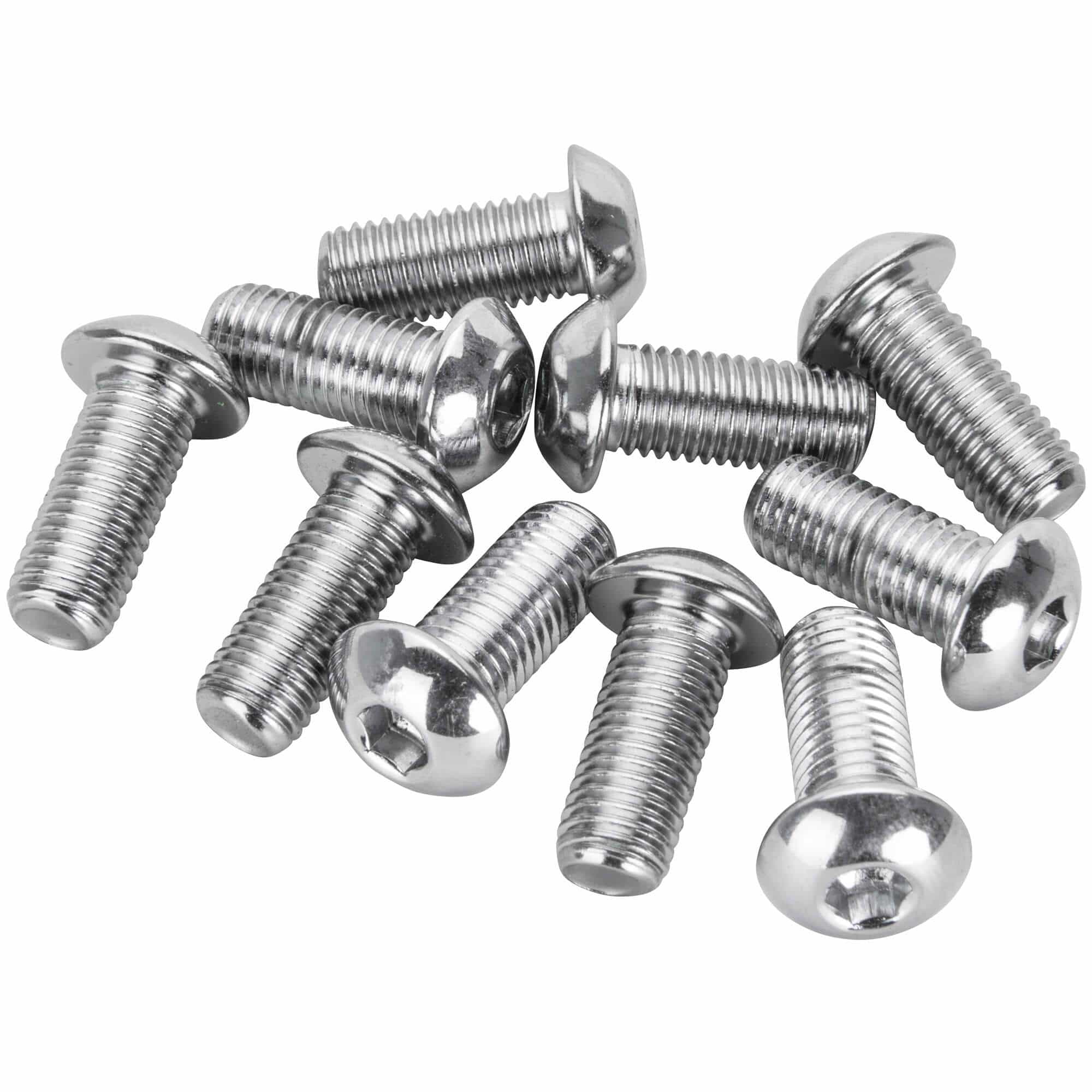 #BHC-813 5/16-24 x 3/4 inch Length Chrome Button Head Allen Bolt - 10 Pack