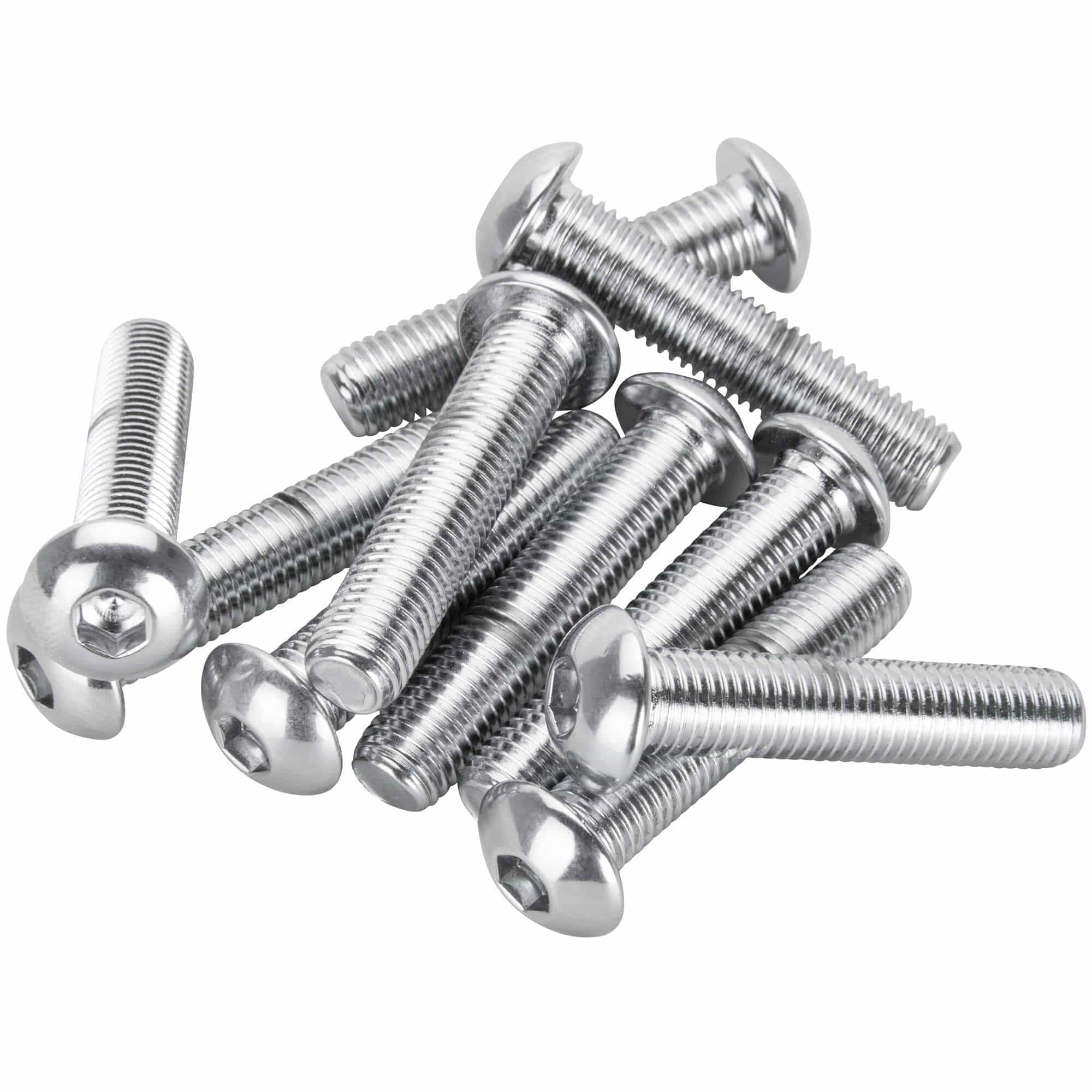 #BHC-816 5/16-24 x 1-1/2 inch Length Chrome Button Head Allen Bolt - 10 Pack