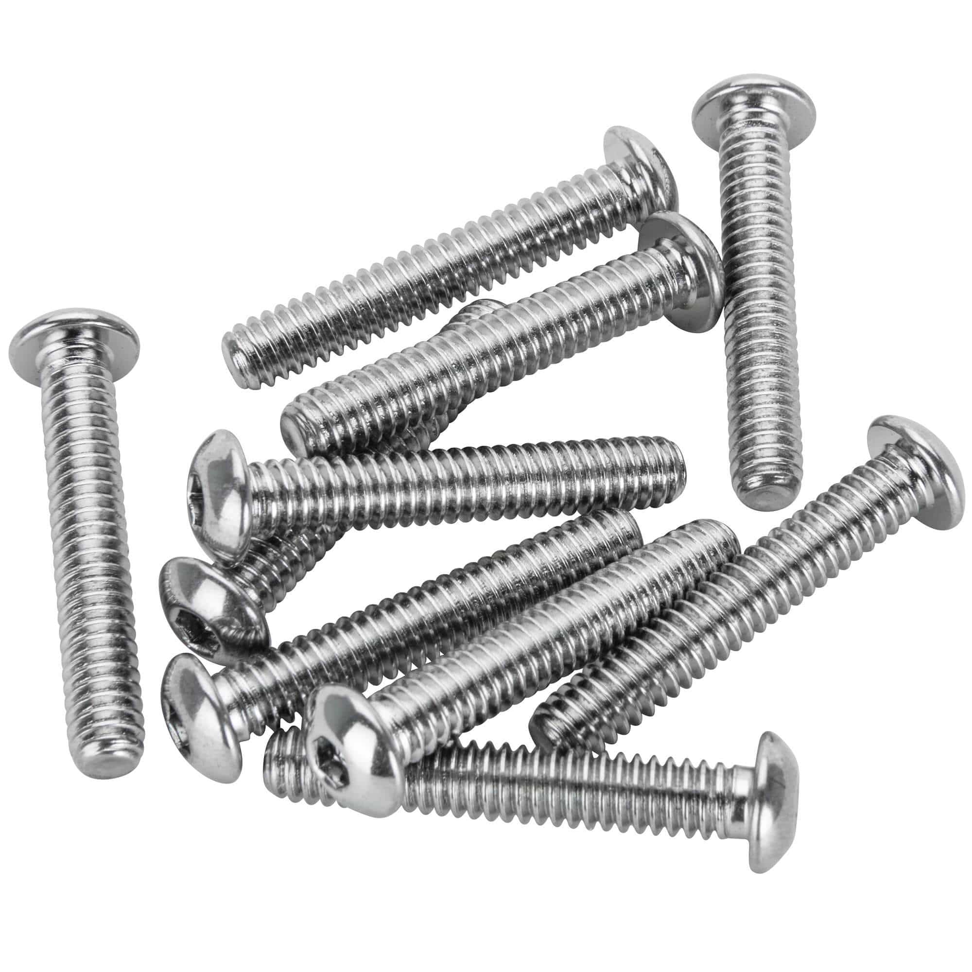 #BHC-835 1/4-20 x 1-1/2 inch Length Chrome Button Head Allen Bolt - 10 Pack
