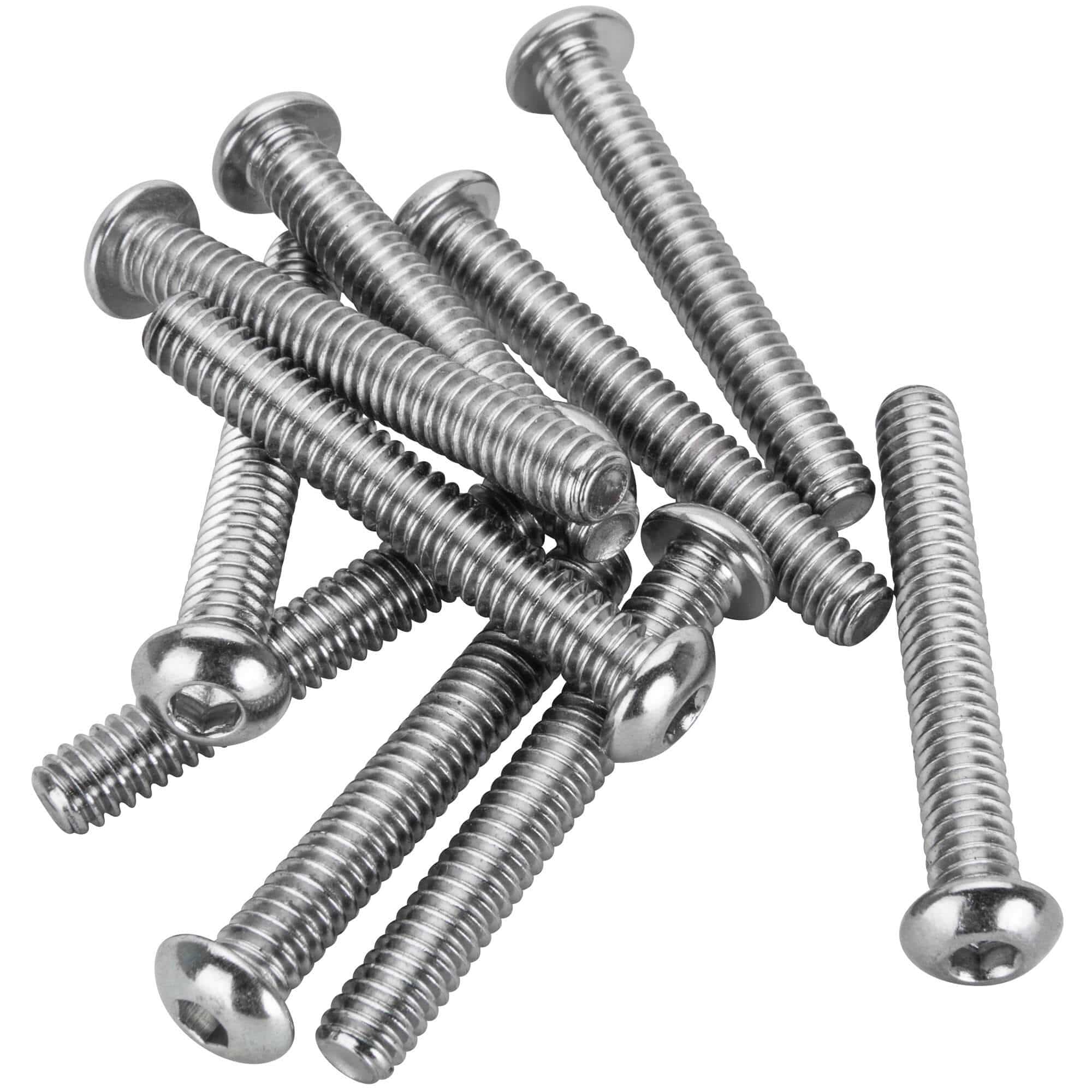 #BHC-836 1/4-20 x 1-3/4 inch Length Chrome Button Head Allen Bolt - 10 Pack