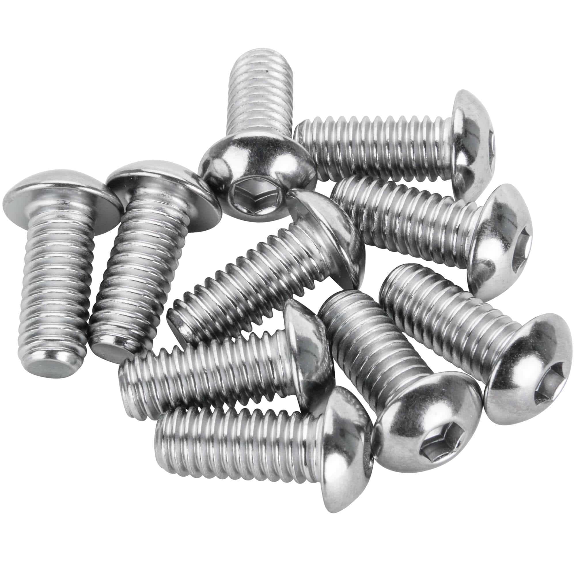#BHC-841 5/16-18 x 3/4 inch Length Chrome Button Head Allen Bolt - 10 Pack