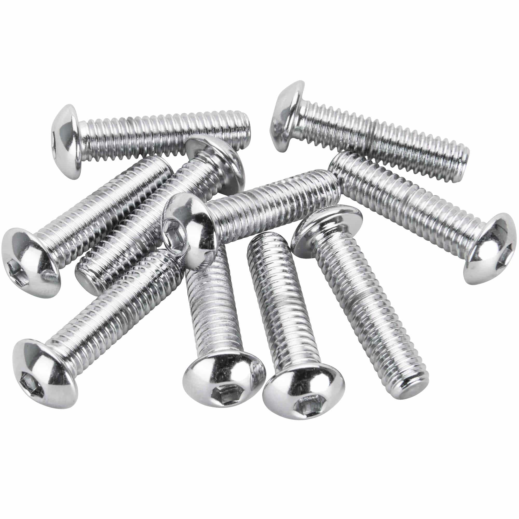 #BHC-844 5/16-18 x 1-1/4 inch Length Chrome Button Head Allen Bolt - 10 Pack