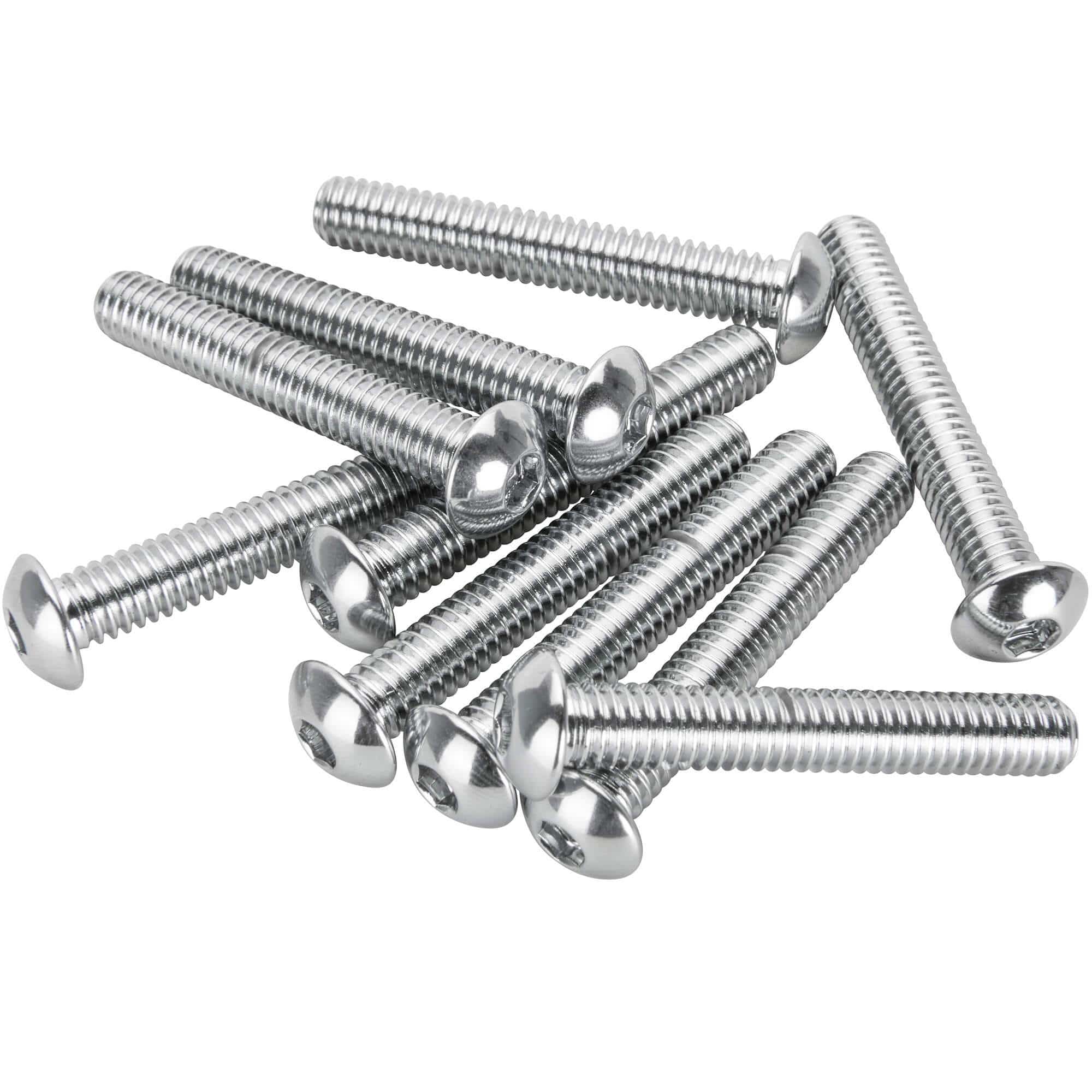 #BHC-847 5/16-18 x 2 inch Length Chrome Button Head Allen Bolt - 10 Pack