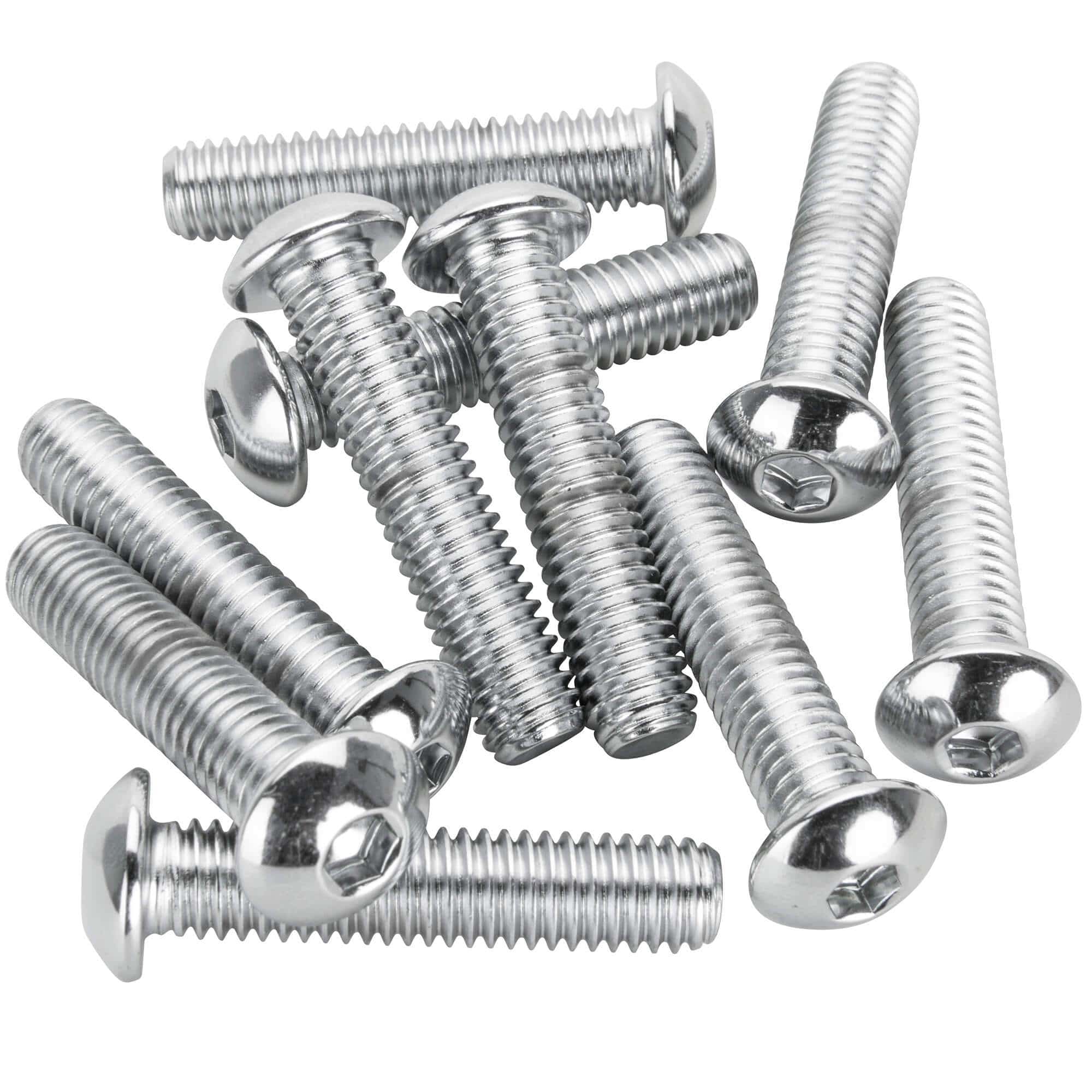 #BHC-853 3/8-16 x 1-3/4 inch Length Chrome Button Head Allen Bolt - 10 Pack
