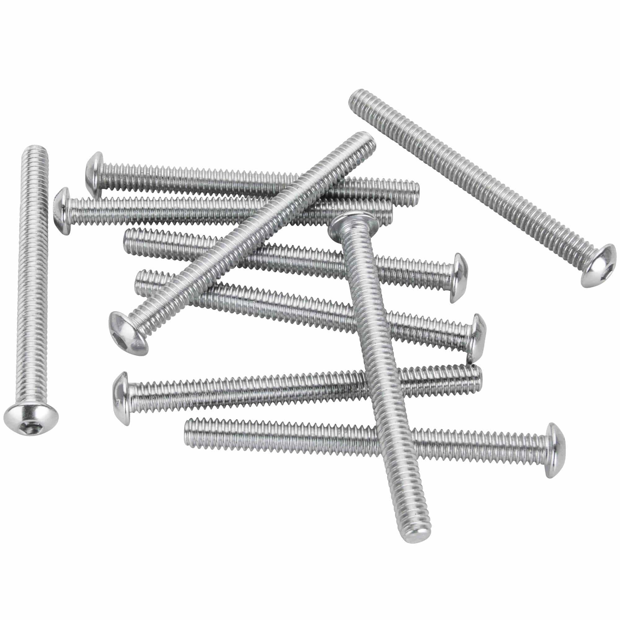 #BHC-860 1/4-20 x 2-3/4 inch Length Chrome Button Head Allen Bolt - 10 Pack