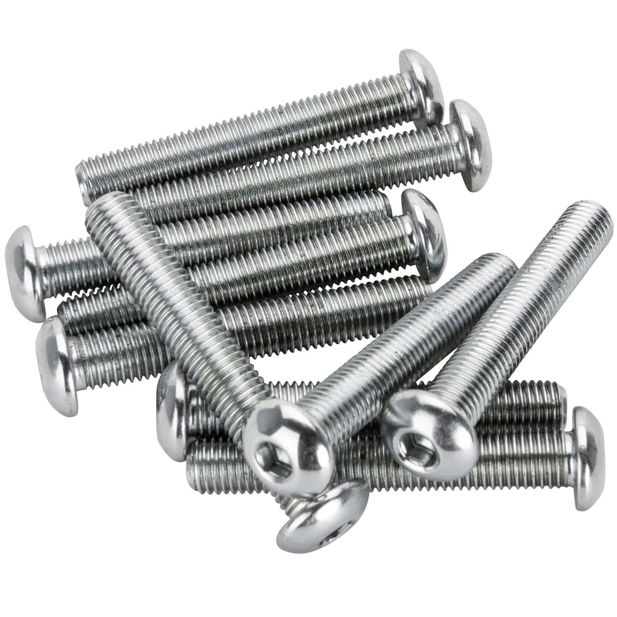 #BHC-885 5/16-24 x 2 inch Length Chrome Button Head Allen Bolt - 10 Pack