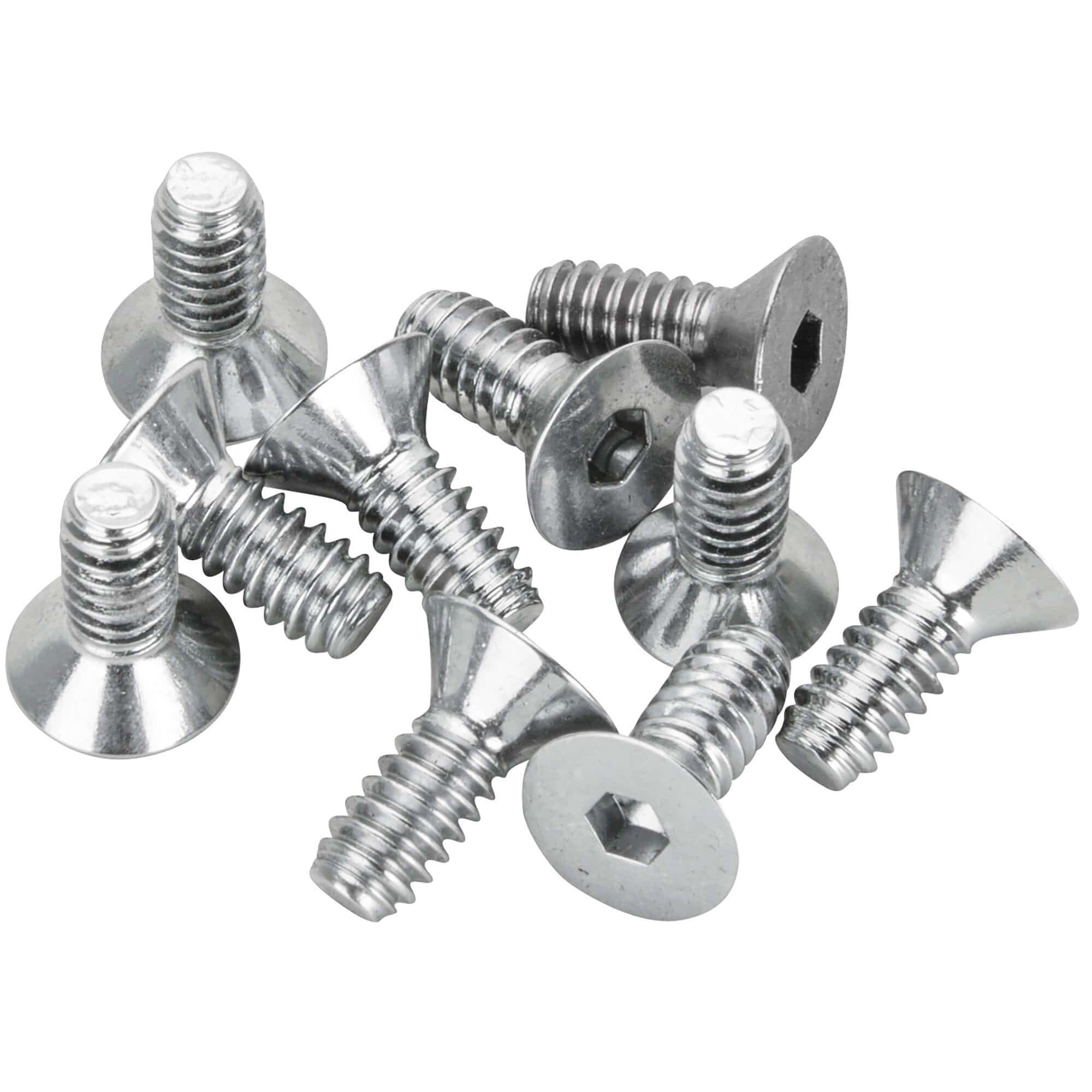 #FHS-150 10-24 x 1/2 length Chrome Flat Head Allen Bolt - 10 Pack