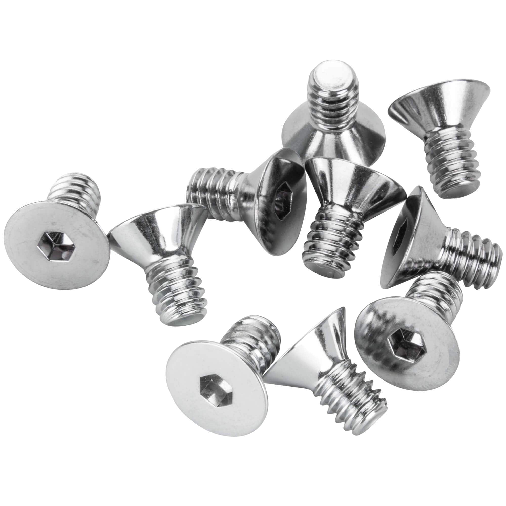 #FHS-153 1/4-20 x 1/2 length Chrome Flat Head Allen Bolt - 10 Pack