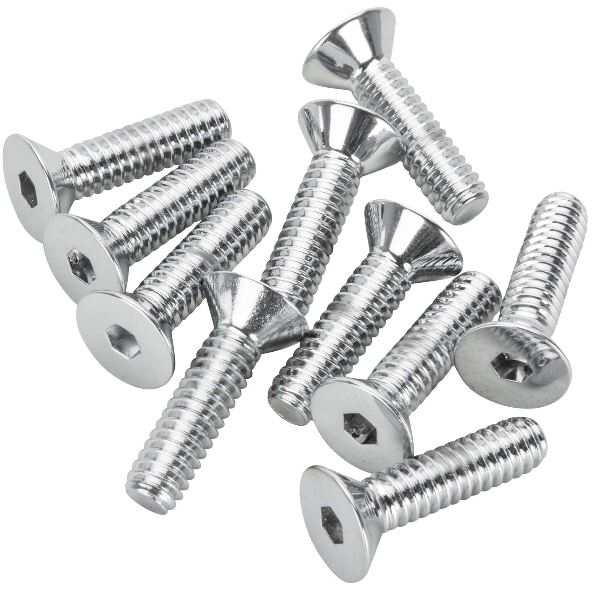 #FHS-157 1/4-20 x 1 length Chrome Flat Head Allen Bolt - 10 Pack