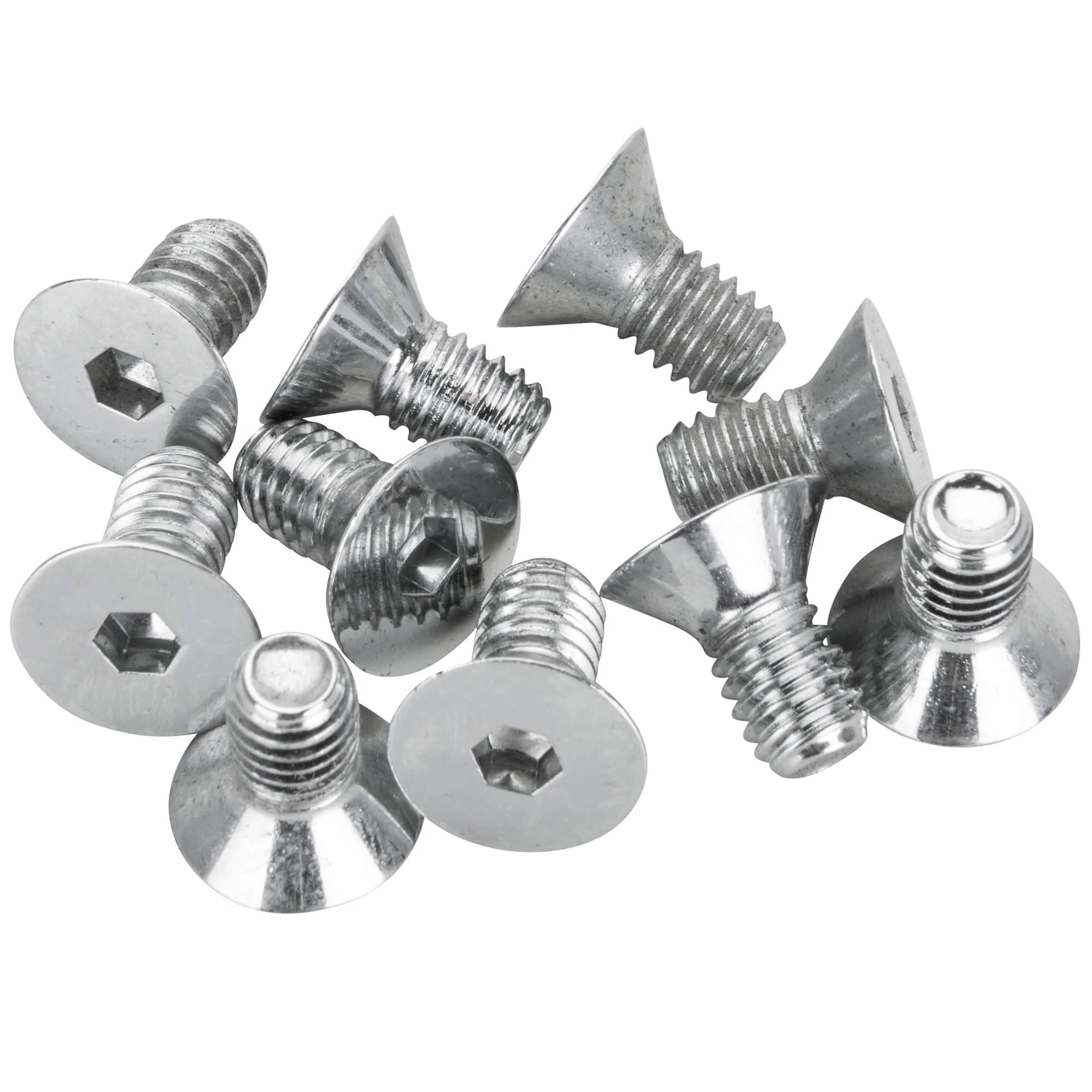 #FHS-164 5/16-18 x 1/2 length Flat Head Allen Bolt - 10 pack - Chrome Plated