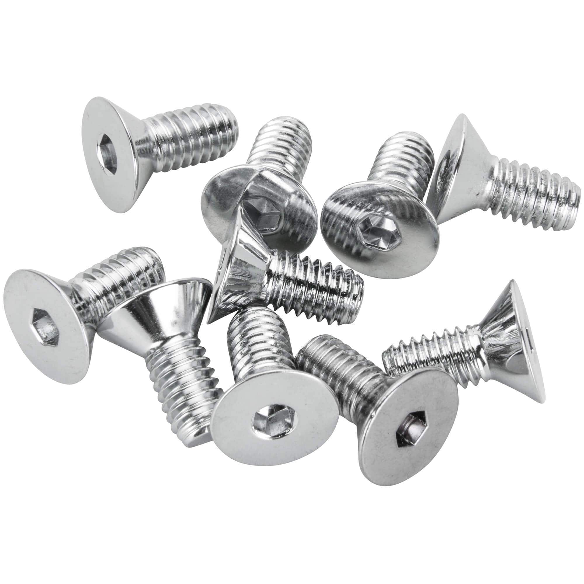 #FHS-165 5/16-18 x 3/4 length Chrome Flat Head Allen Bolt - 10 Pack