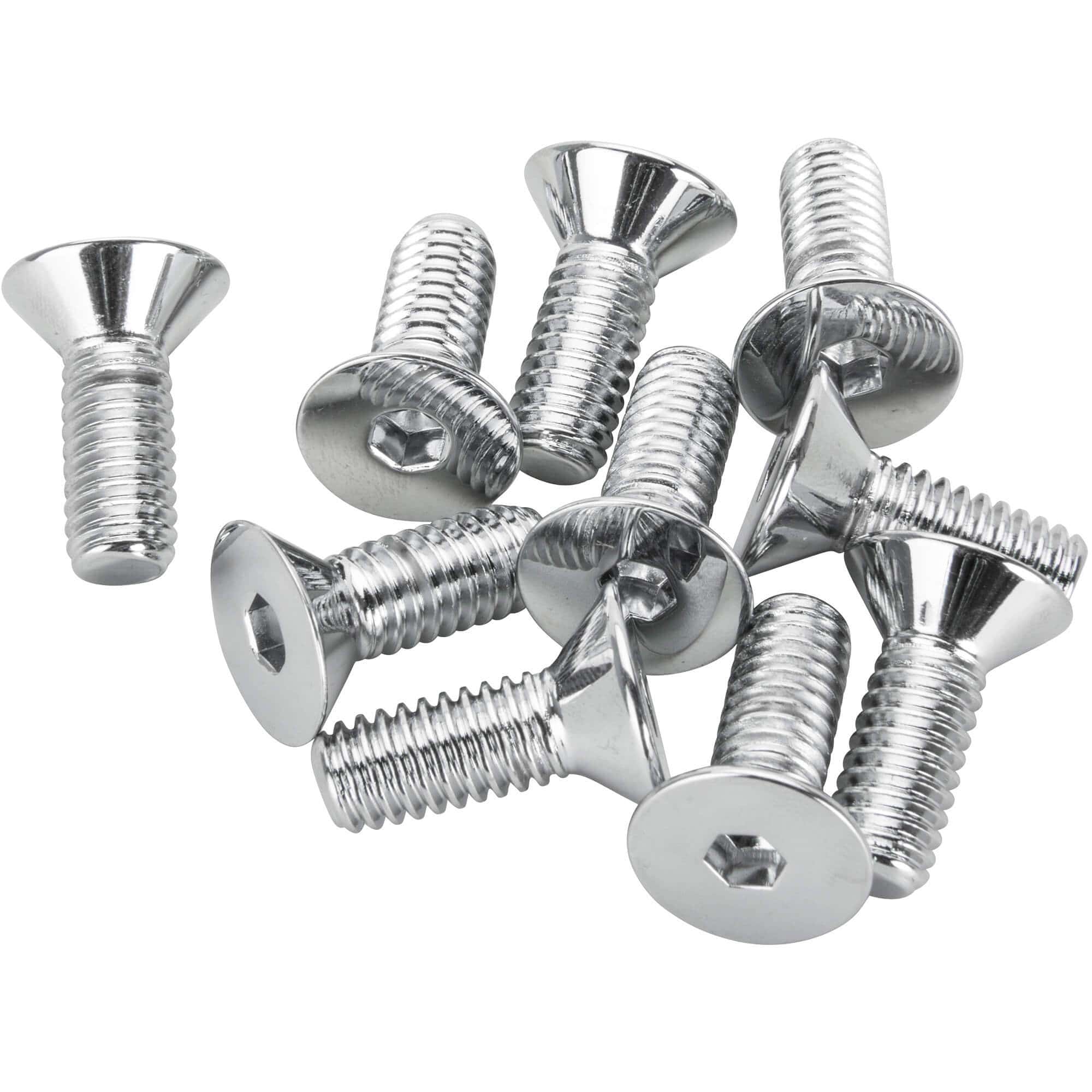 #FHS-166 5/16-18 x 7/8 length Chrome Flat Head Allen Bolt - 10 Pack