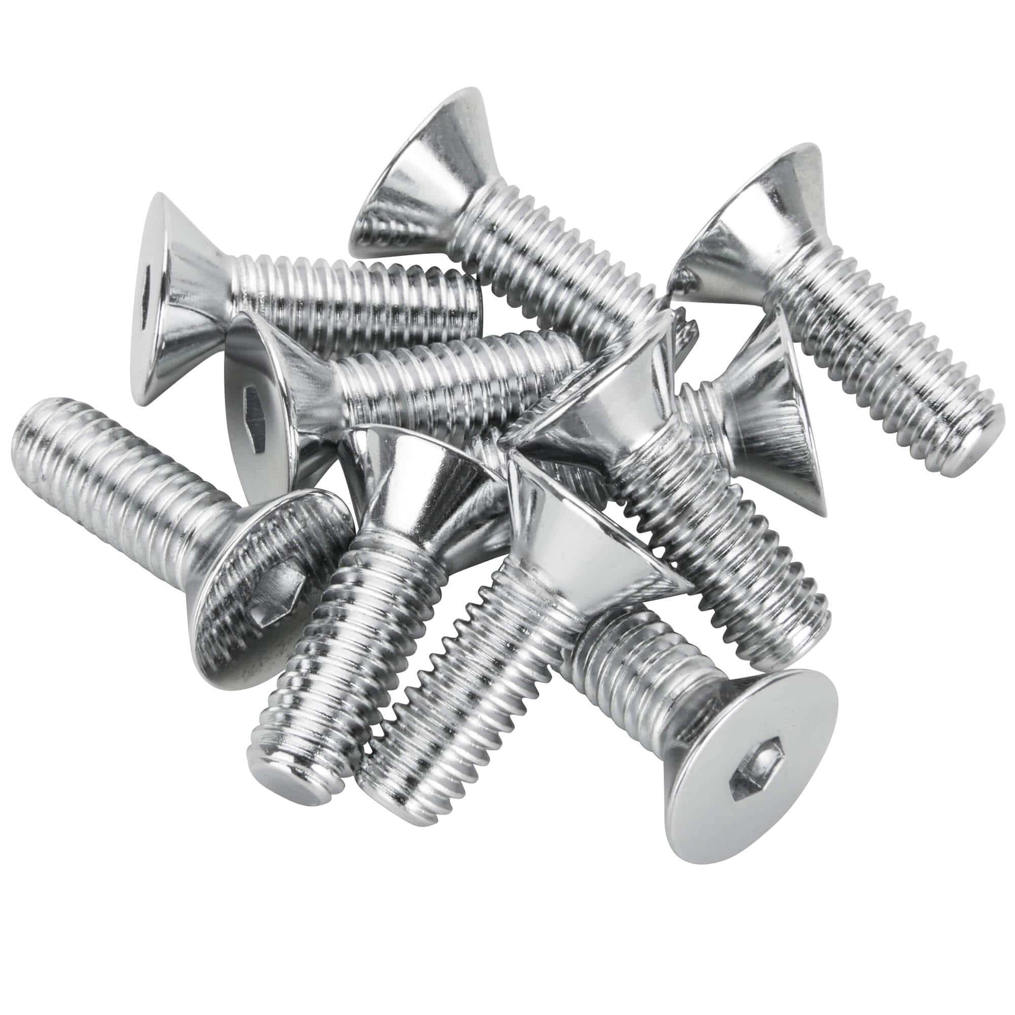 #FHS-167 5/16-18 x 1 length Chrome Flat Head Allen Bolt - 10 Pack
