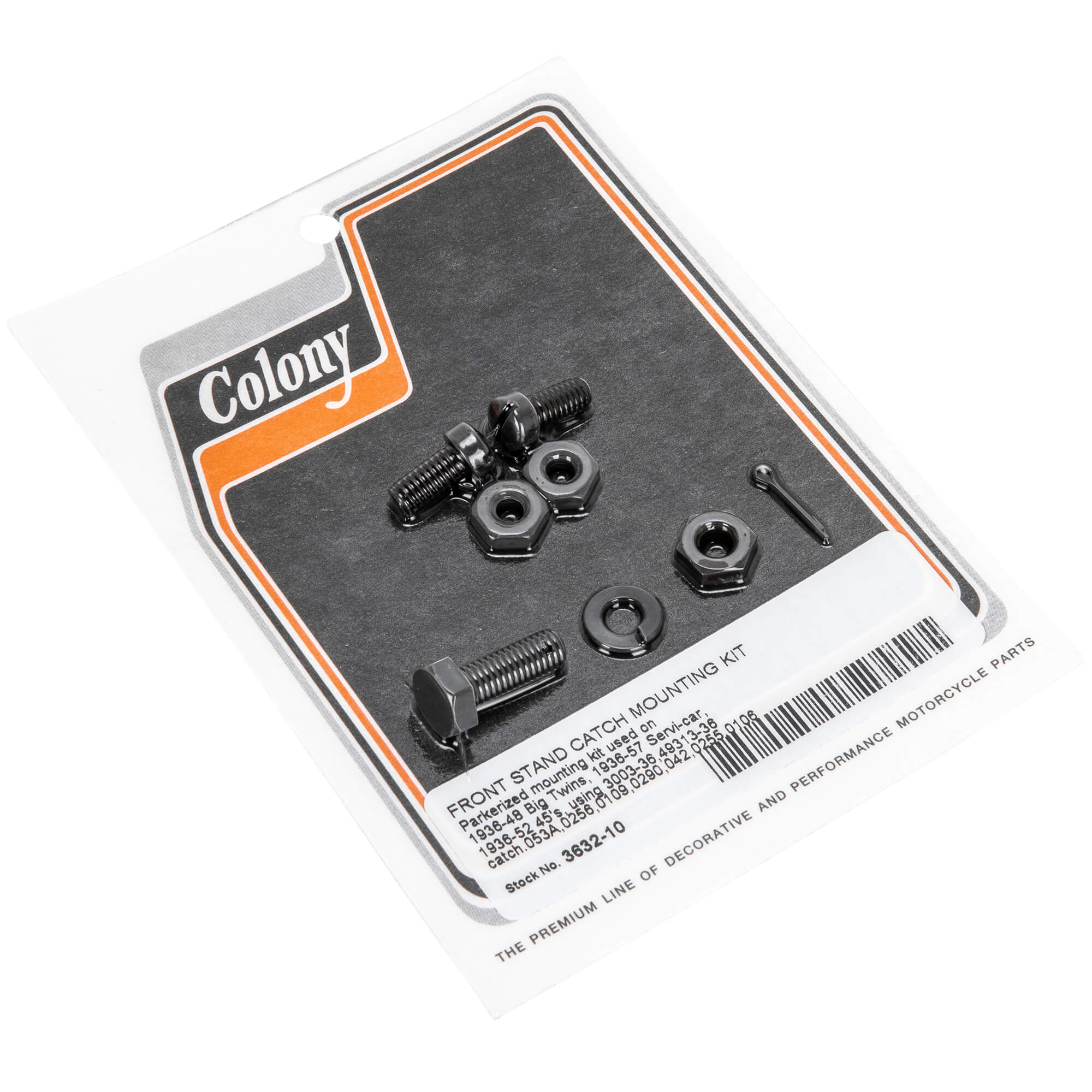 #3632-10 Front Stand Catch Mounting Kit 1936-1948 Harley-Davidson Big Twins 1936-1957 Servi-Car 1936-1952 45's - Parkerized