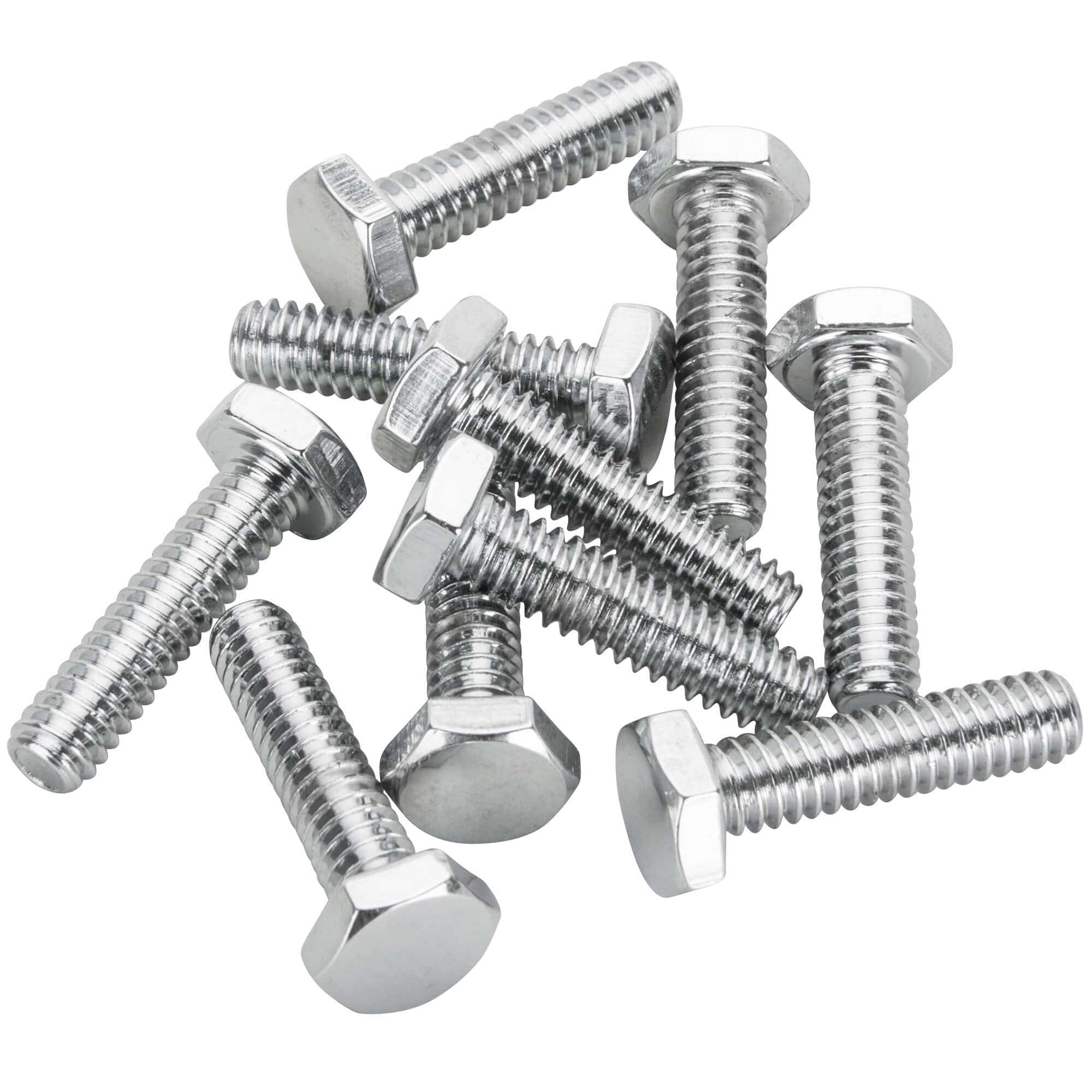 #HHC-603 1/4-20 x 1 length Chrome Hex Head Bolt - 10 Pack
