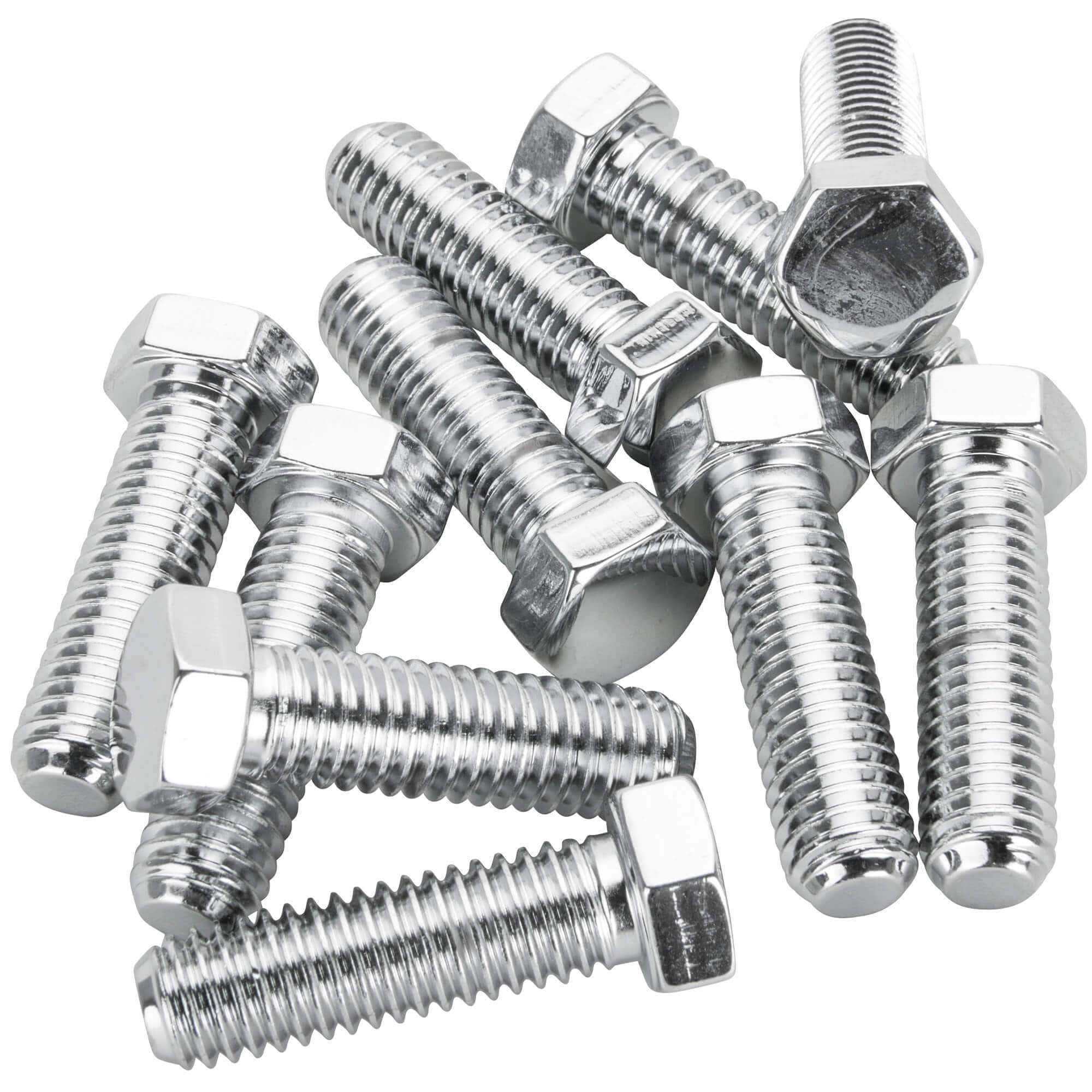 #HHC-626 7/16-14 x 1-1/2 length Chrome Hex Head Bolt - 10 Pack
