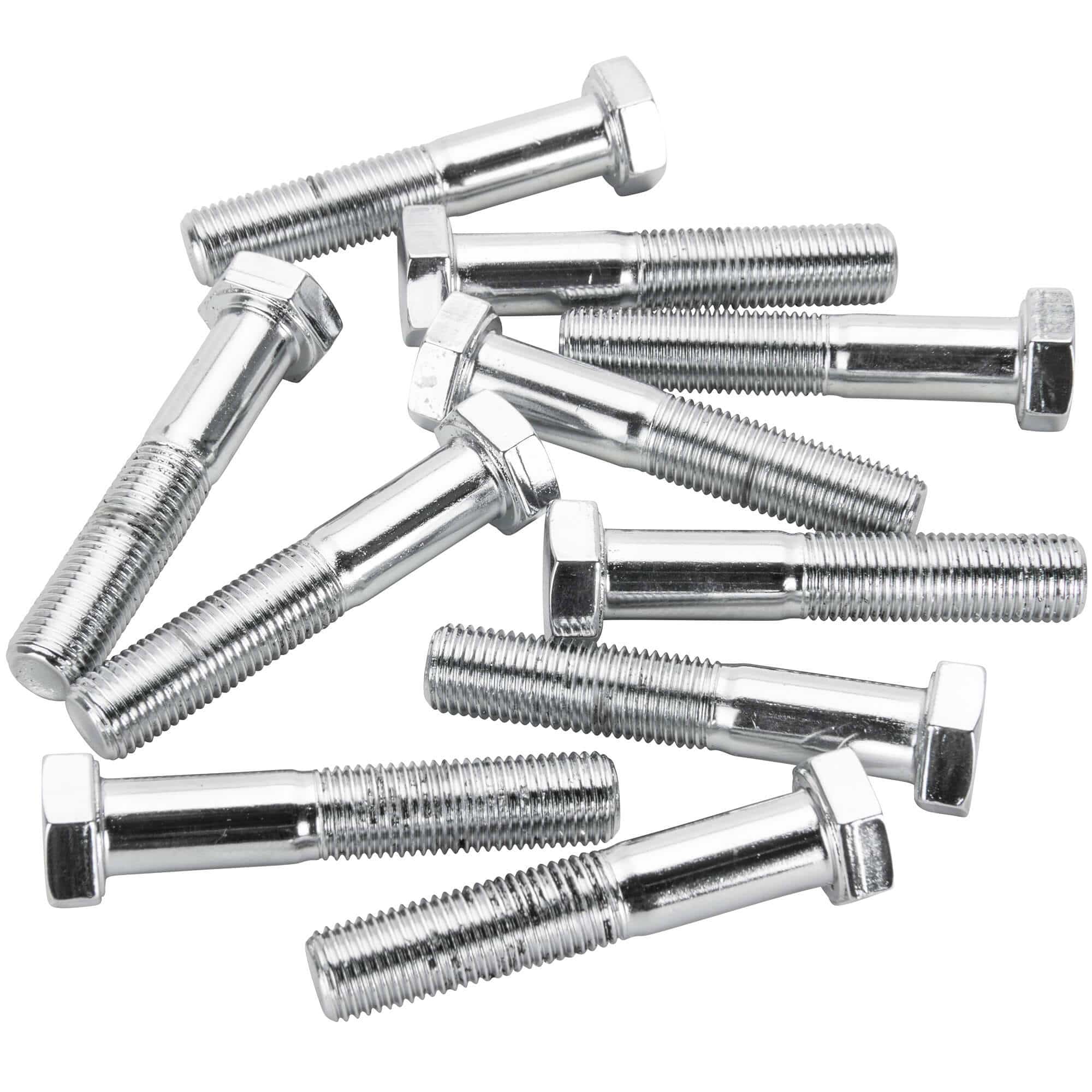 #HHC-673 3/8-24 x 2 length Chrome Hex Head Bolt - 10 Pack