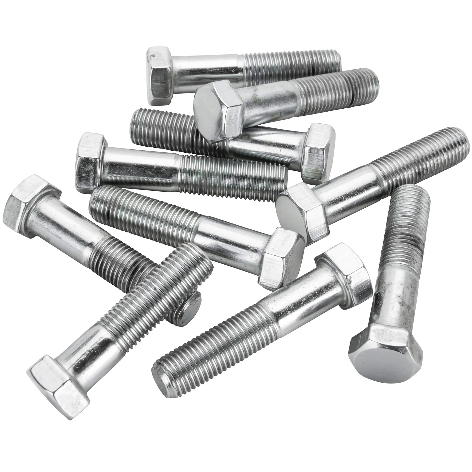 #HHC-678 7/16-20 x 2 length Hex Head Bolt - 10 pack - Chrome Plated