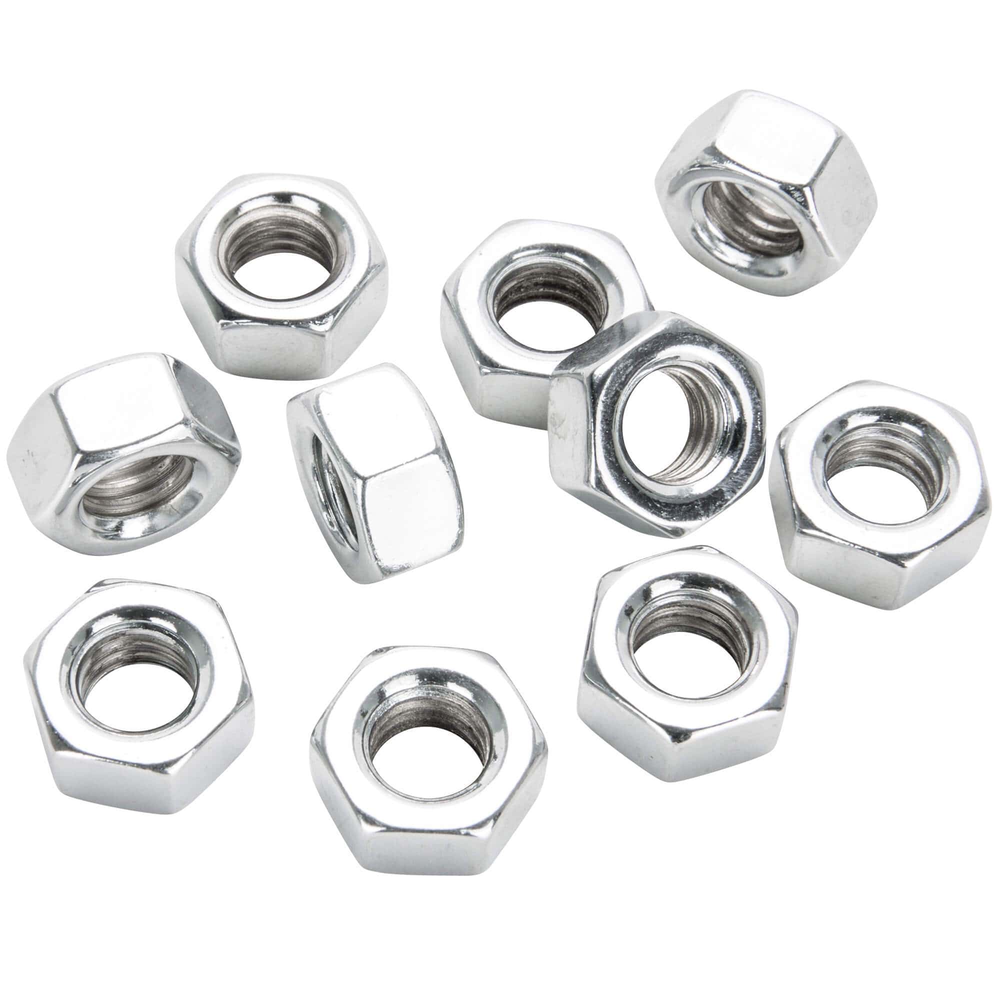 #HN-409 7/16-14 Chrome Plated Hex Nut - 10 Pack