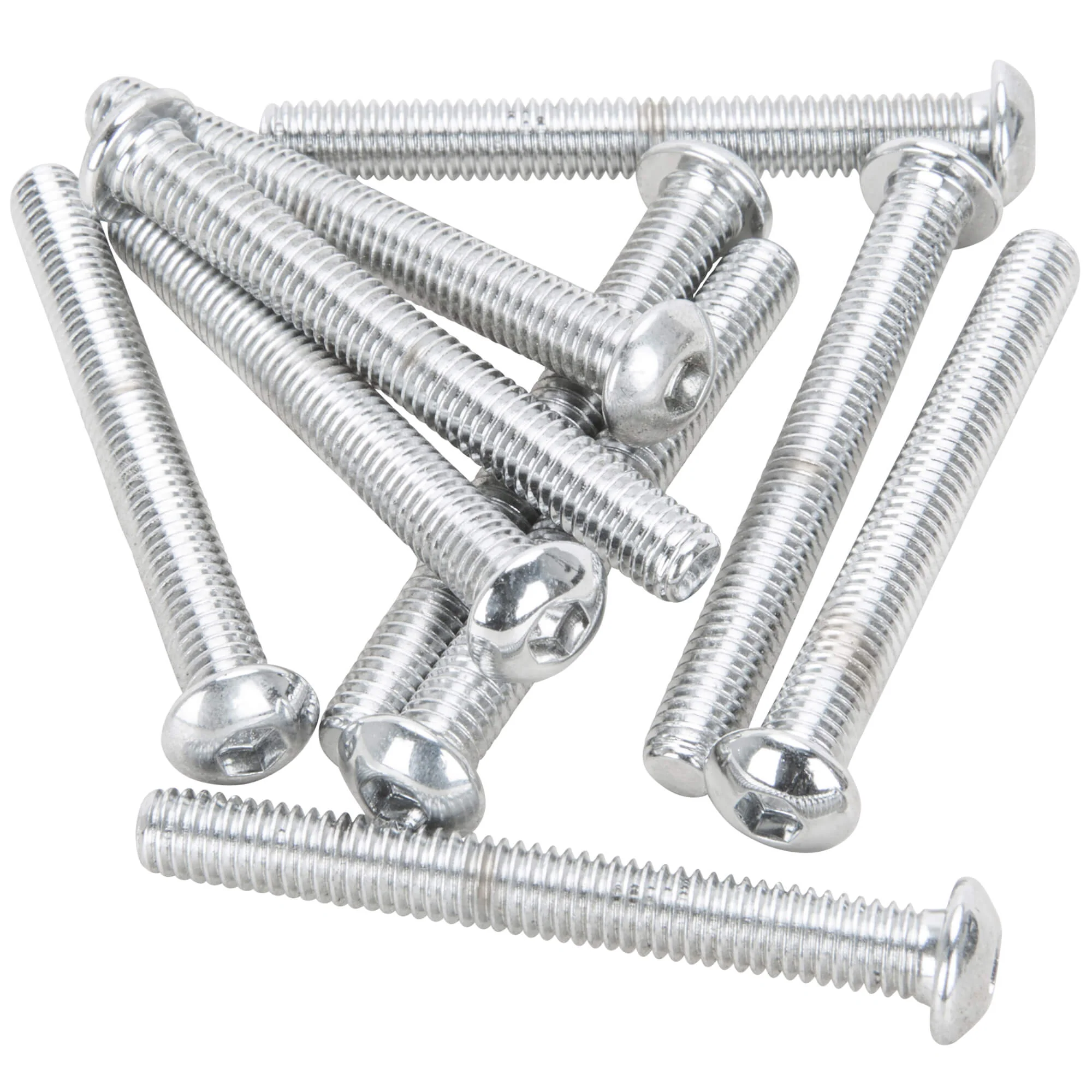 #MBHC-0808 6mm x 50mm length Button Head Allen Bolt - 10 pack - Chrome Plated